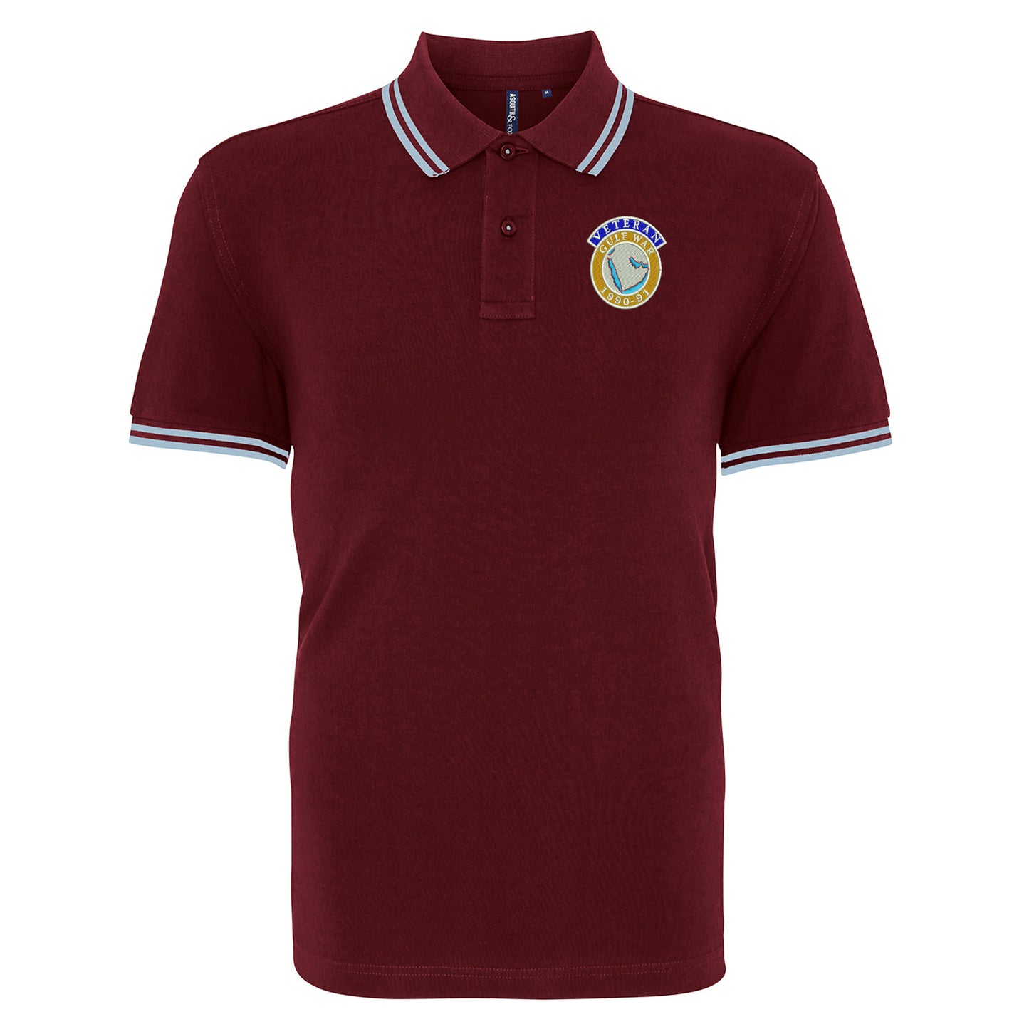 Gulf War Veteran 1990-91 Embroidered Tipped Polo Shirt