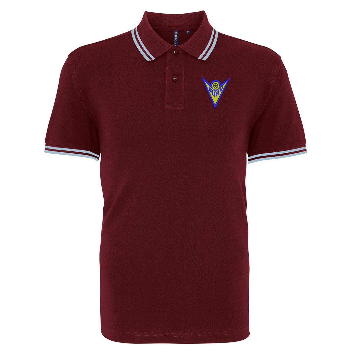 Retro Bury 1974 Embroidered Tipped Polo Shirt