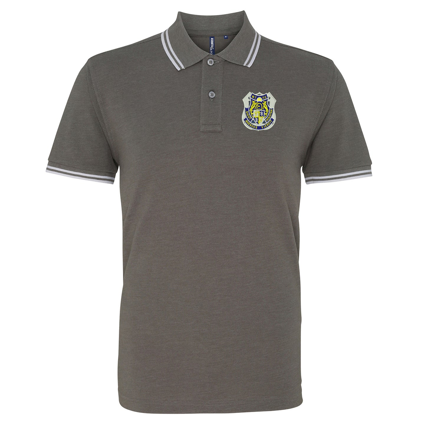 Retro Mansfield 1920s Embroidered Tipped Polo Shirt