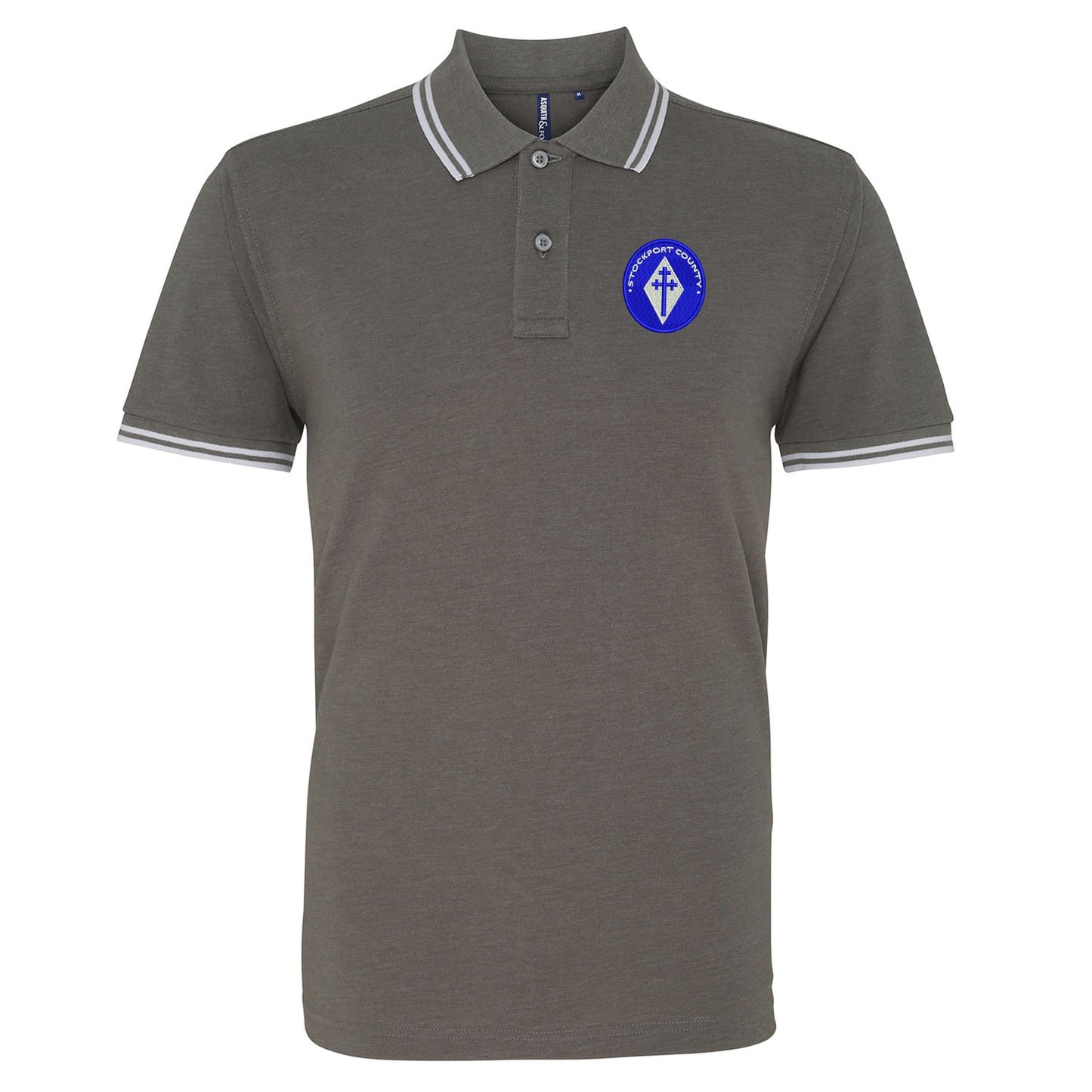 Retro Stockport 1978 Embroidered Tipped Polo Shirt