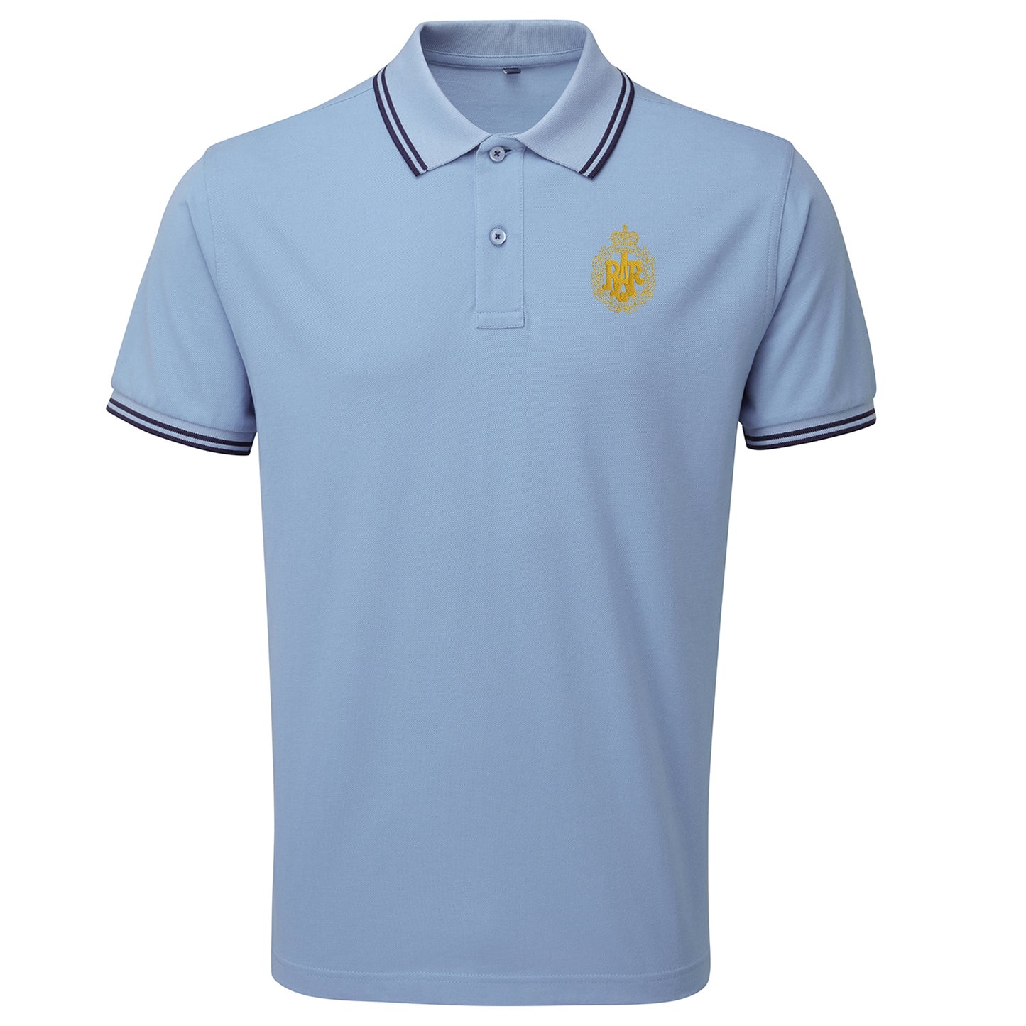 RAF Cap Badge Embroidered Tipped Polo Shirt