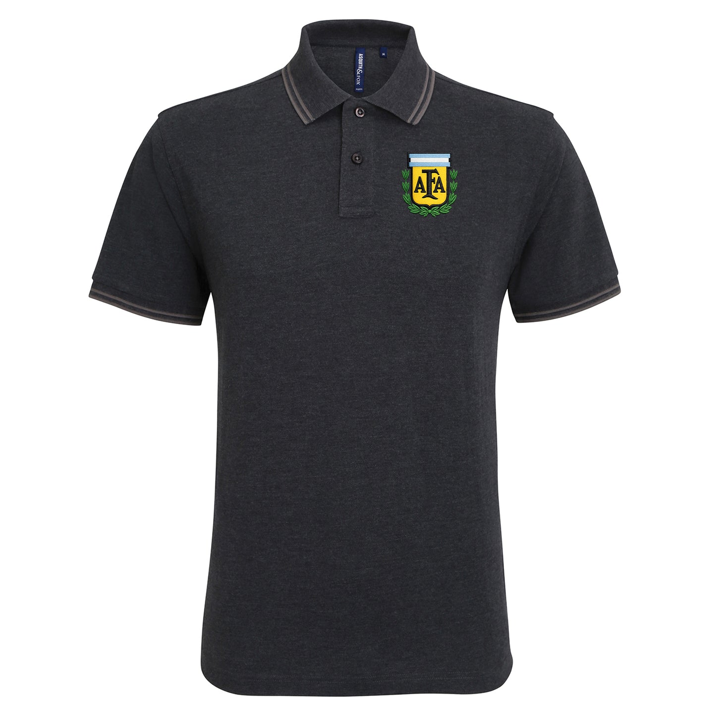 Retro Argentina 1966 Embroidered Tipped Polo Shirt