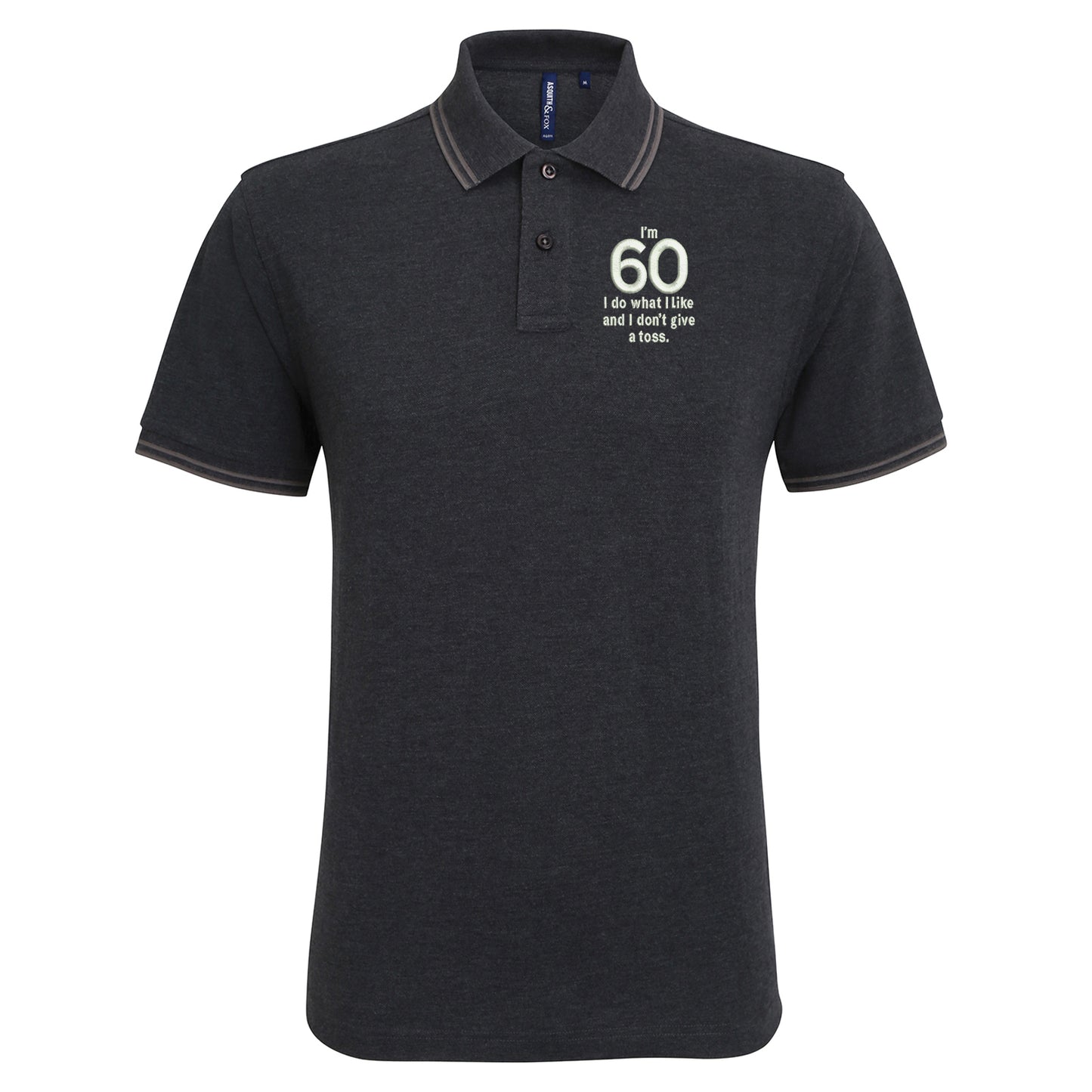 60th Birthday Tipped Polo Shirt