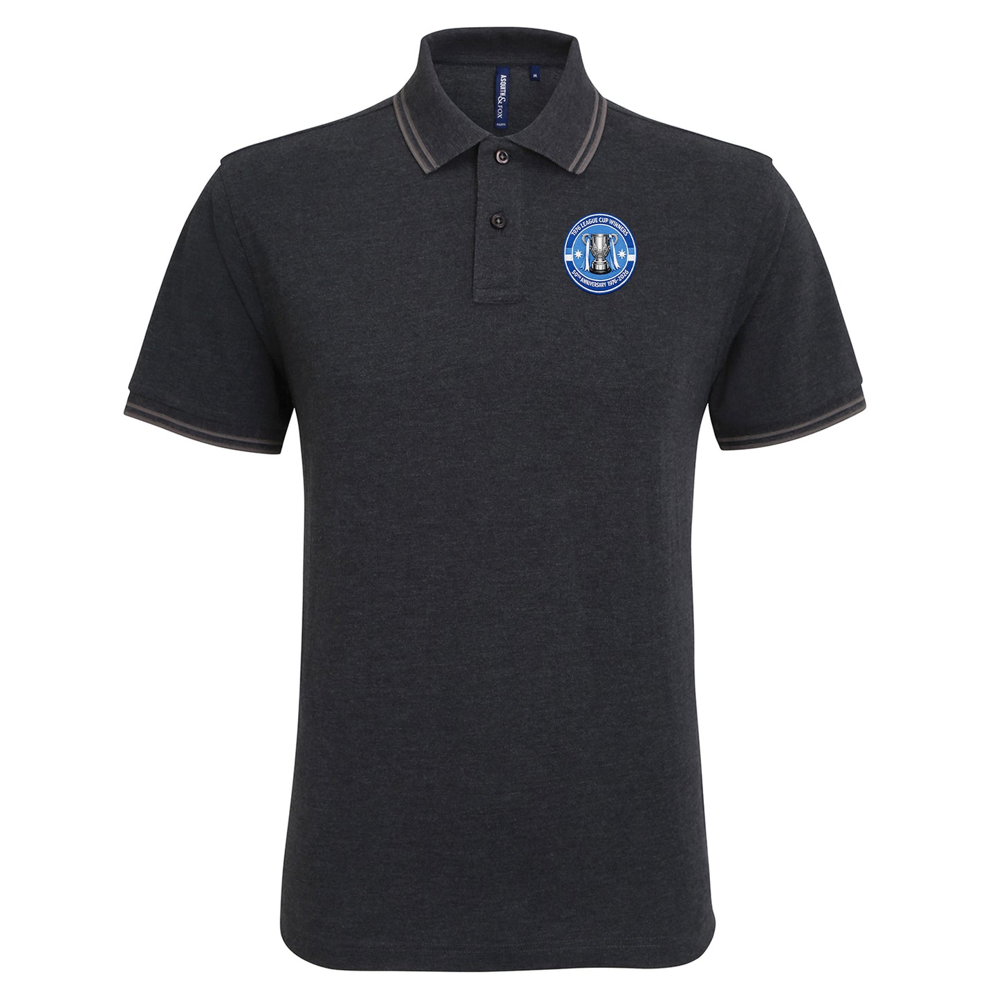 Man City League Cup 1975-1976 Tipped Polo Shirt