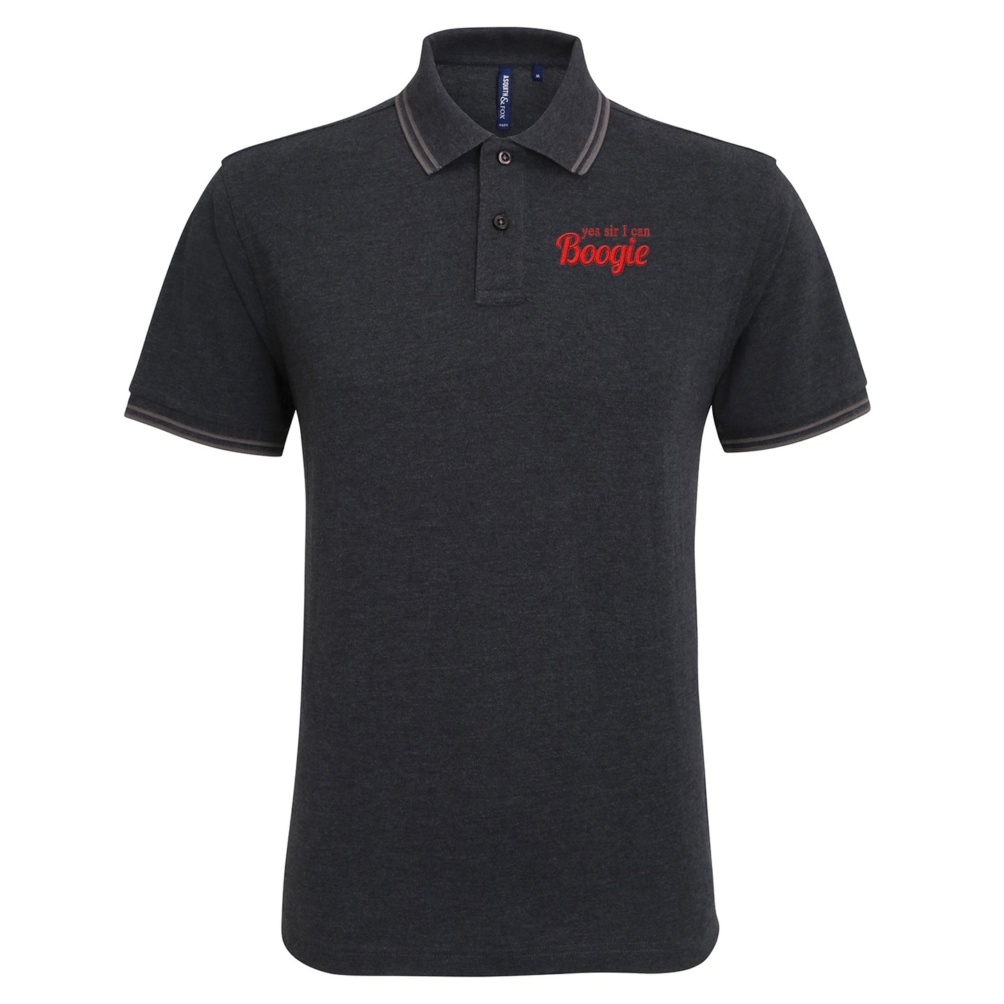 Yes Sir I Can Boogie Retro 70s 80s Disco Dancing Tipped Polo Shirt