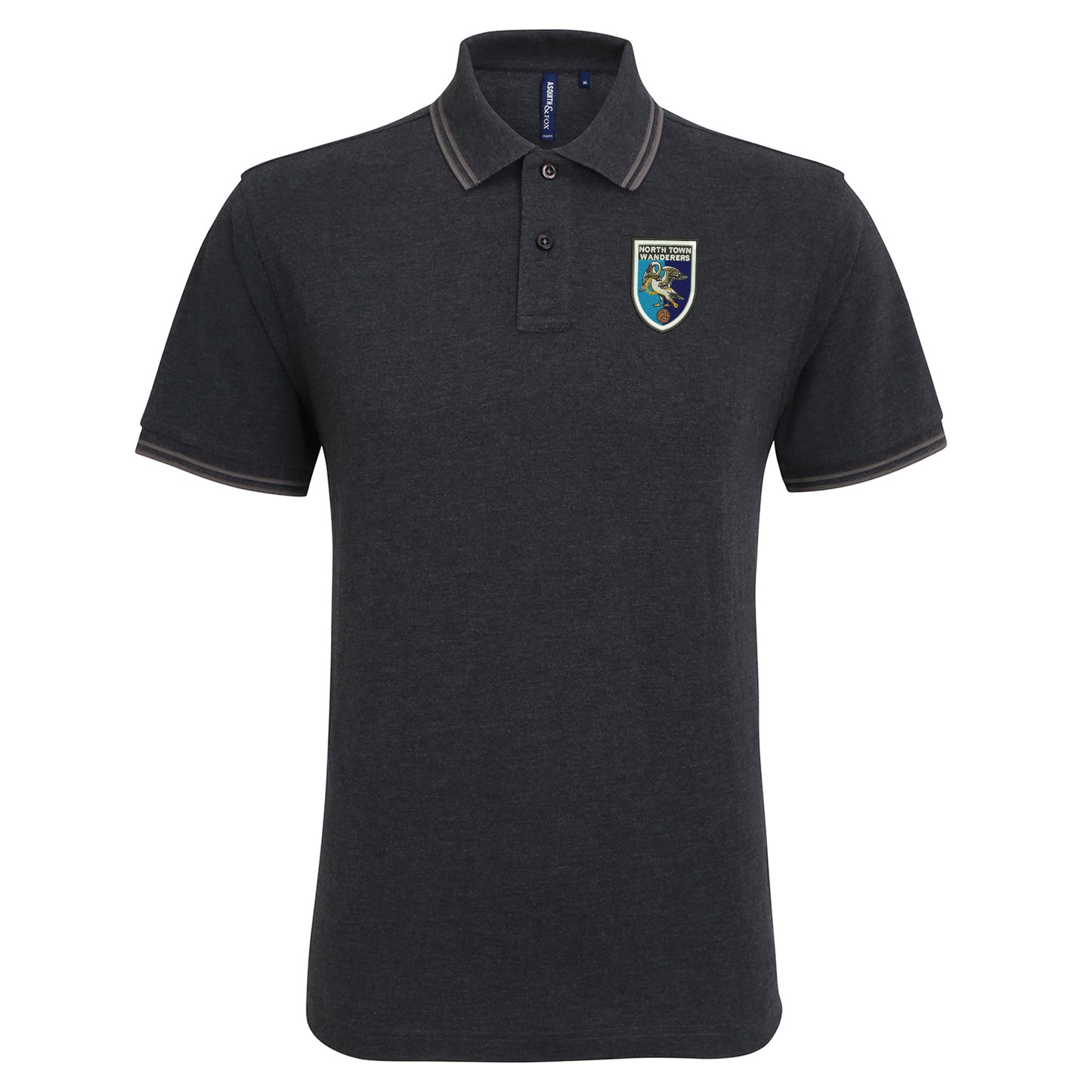 Retro North Town Wanderers Embroidered Tipped Polo Shirt