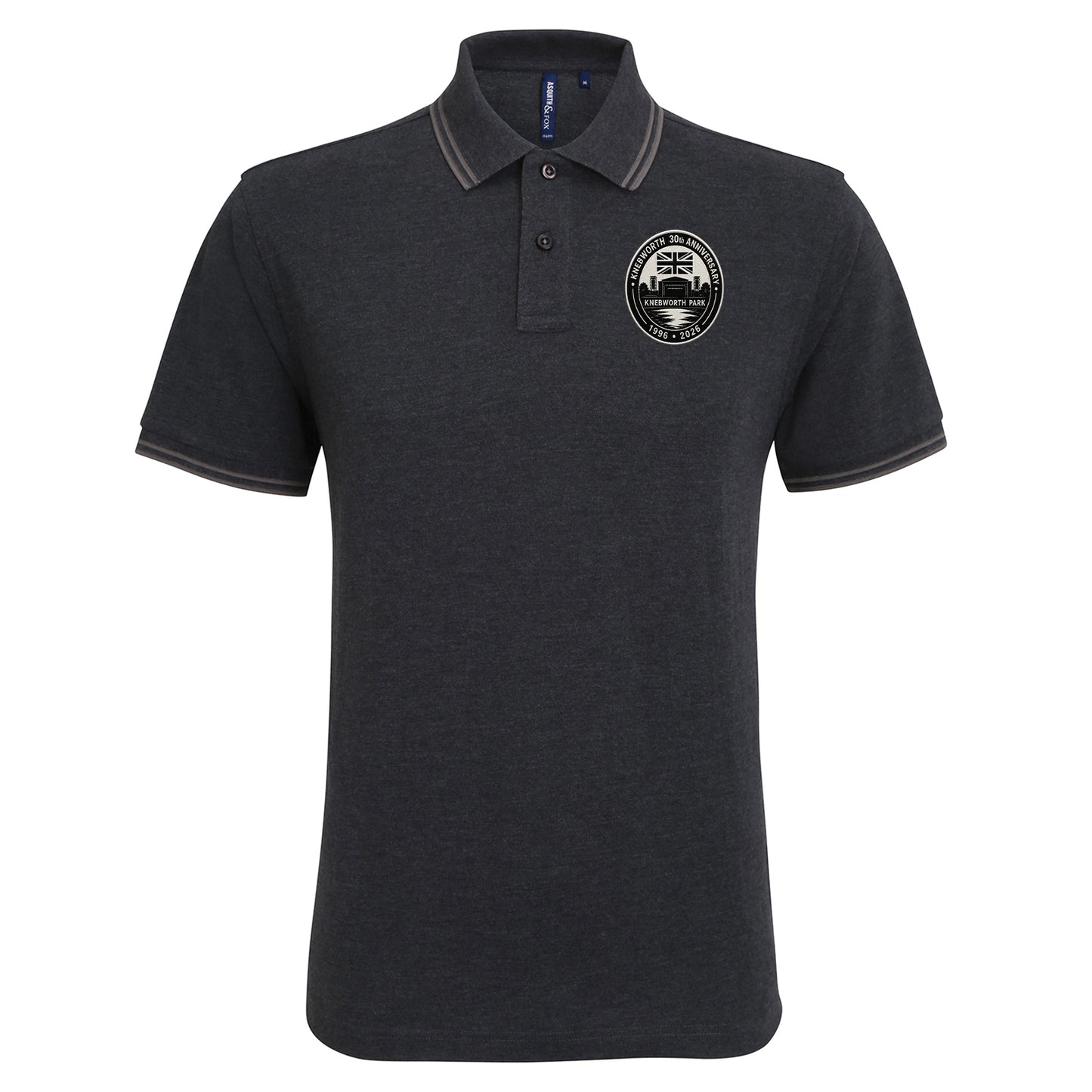 Knebworth 30th Anniversary 1996-2026 Embroidered Tipped Polo Shirt
