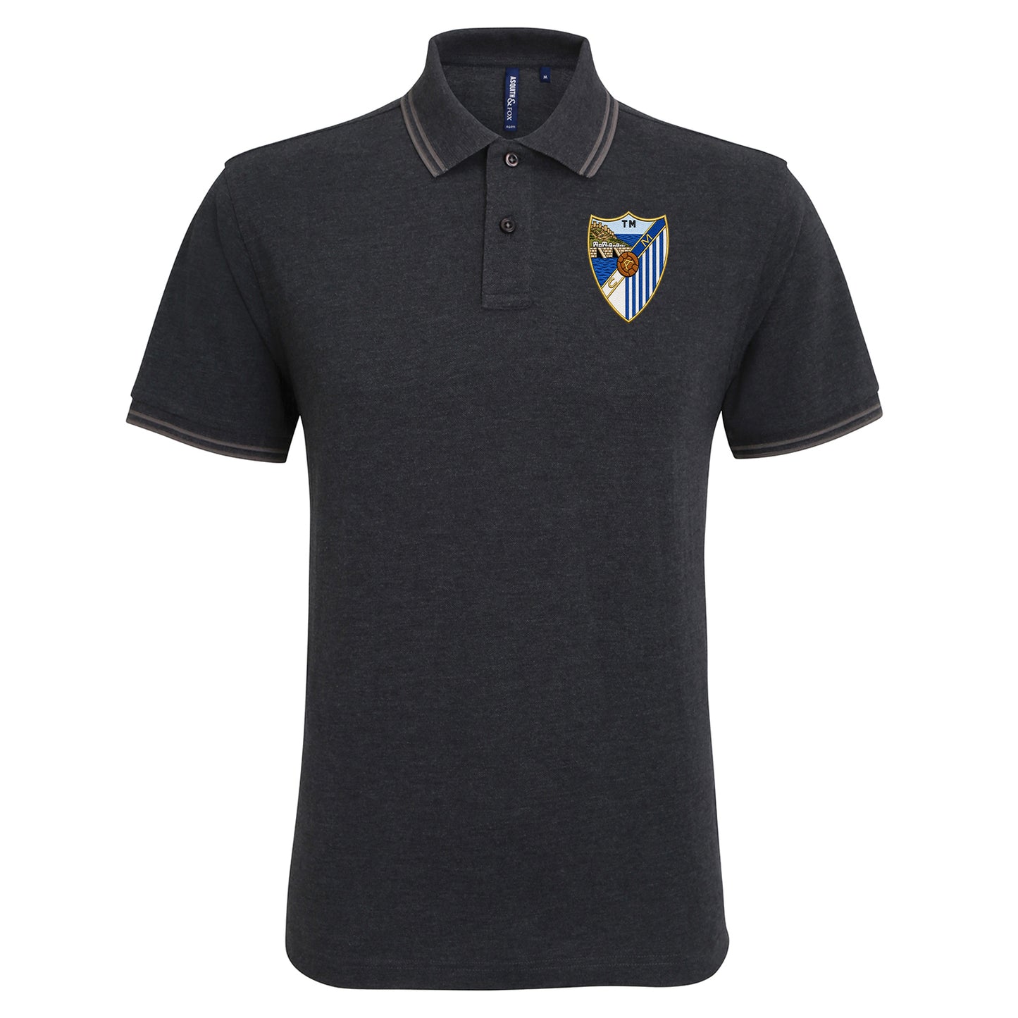Retro Malaga 1948 Football Tipped Polo Shirt