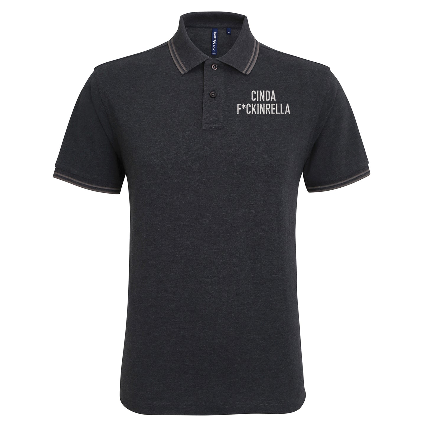 Cinder Fckinrella Tipped Polo Shirt