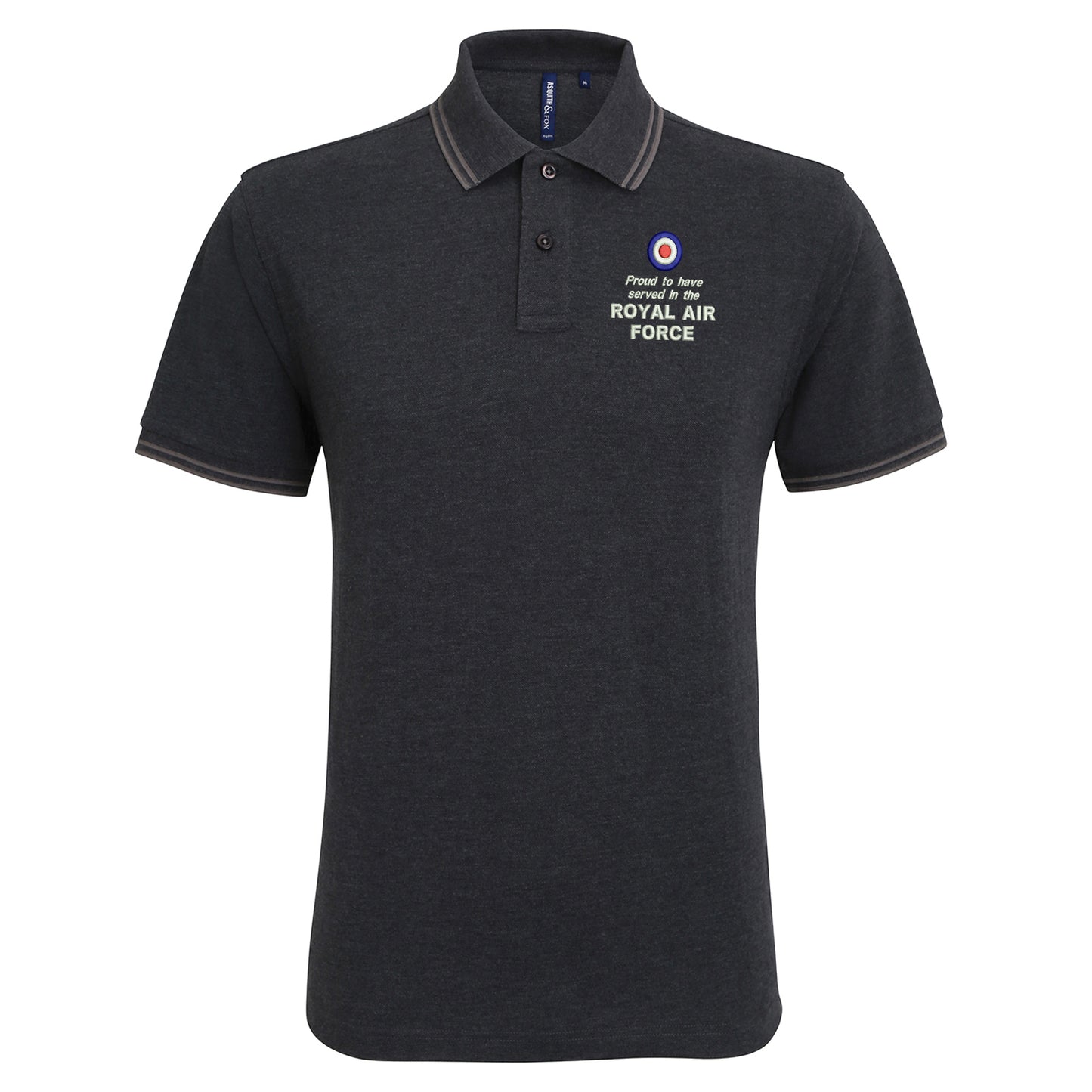 Proud to Have Served in The Royal Air Force Embroidered Tipped Polo Shirt