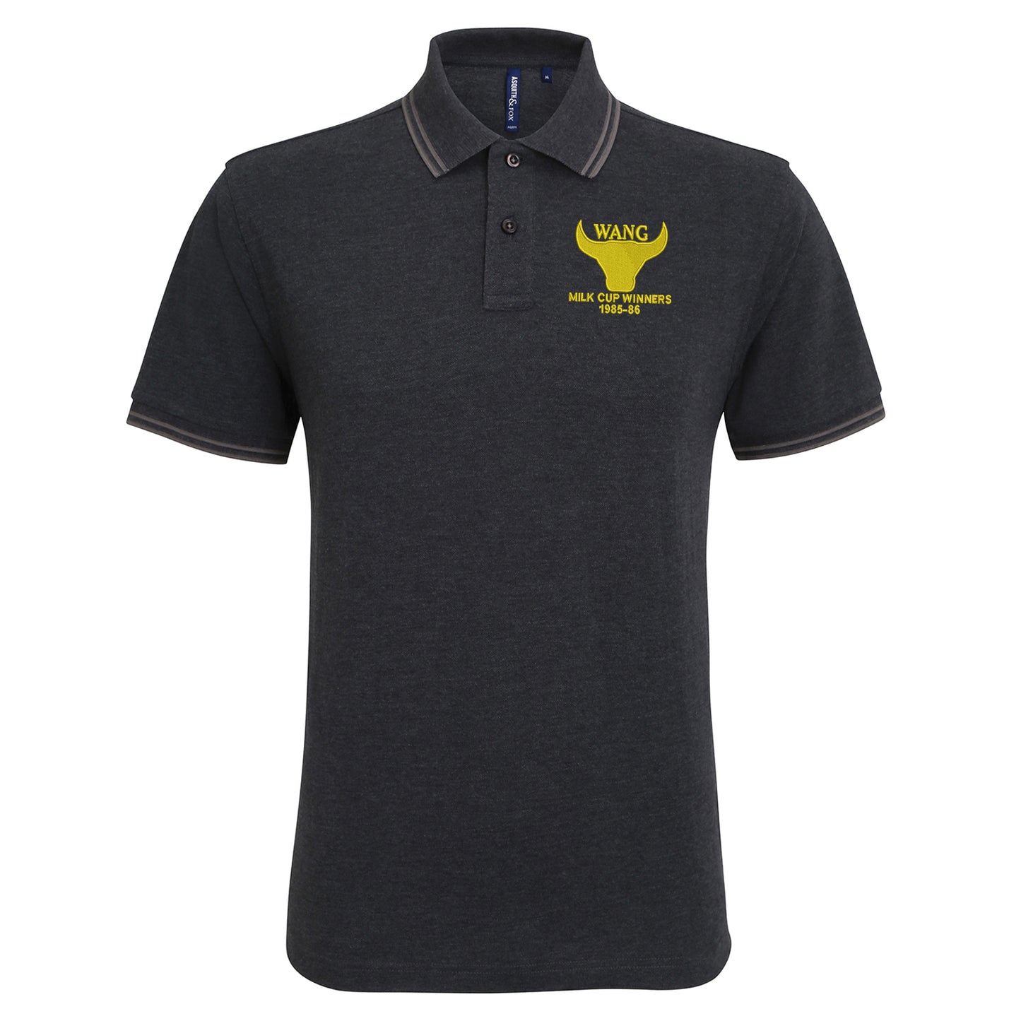 Retro Oxford Milk Cup Winners 1985-86 Embroidered Tipped Polo Shirt
