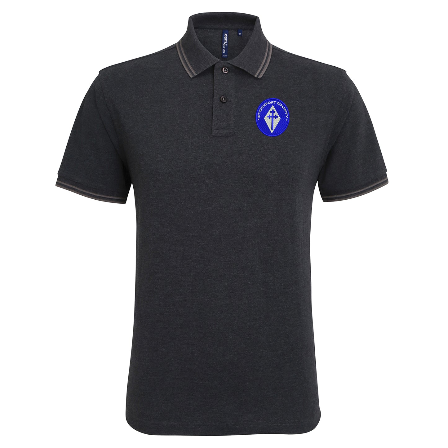 Retro Stockport 1978 Embroidered Tipped Polo Shirt