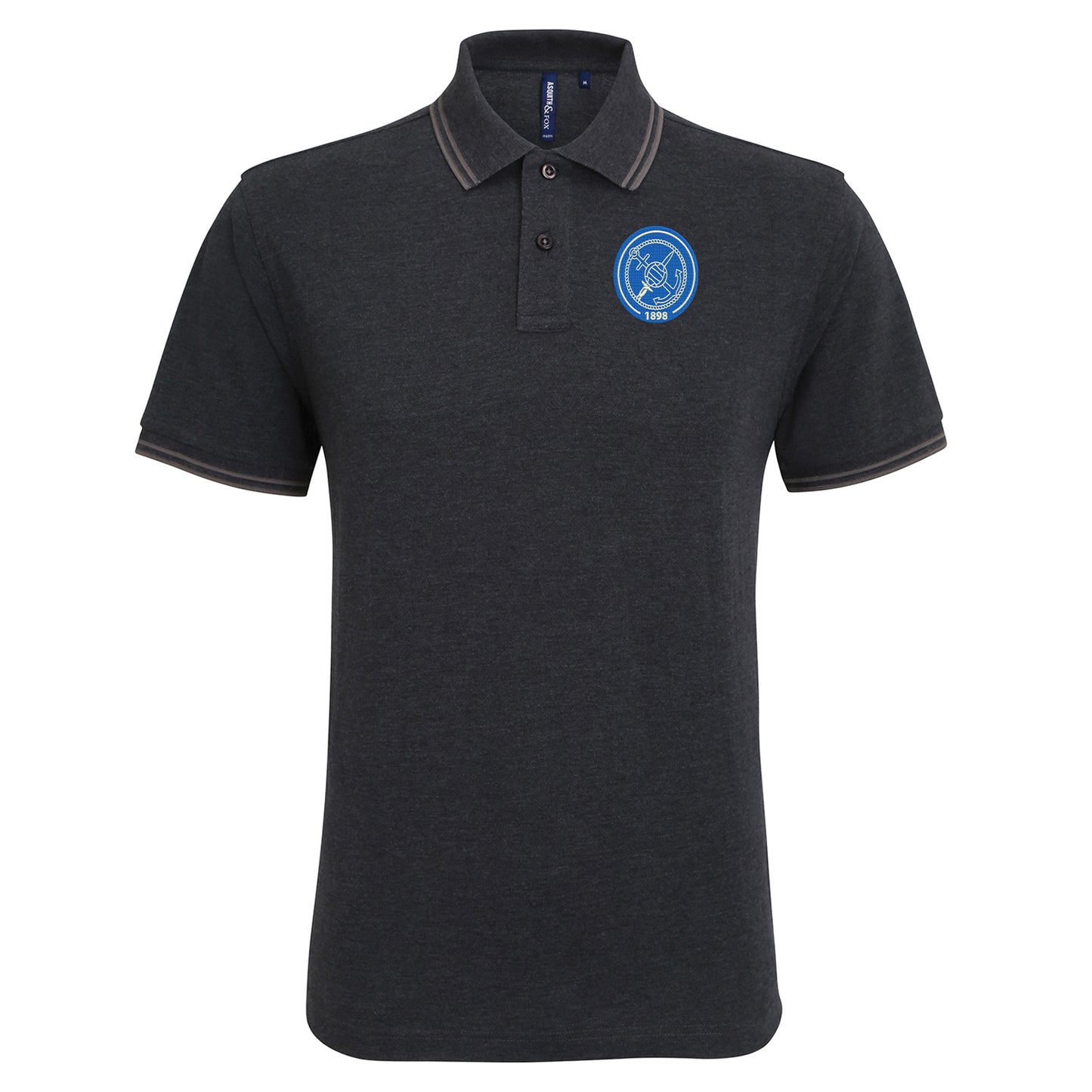 Retro Portsmouth Football Tipped Polo Shirt
