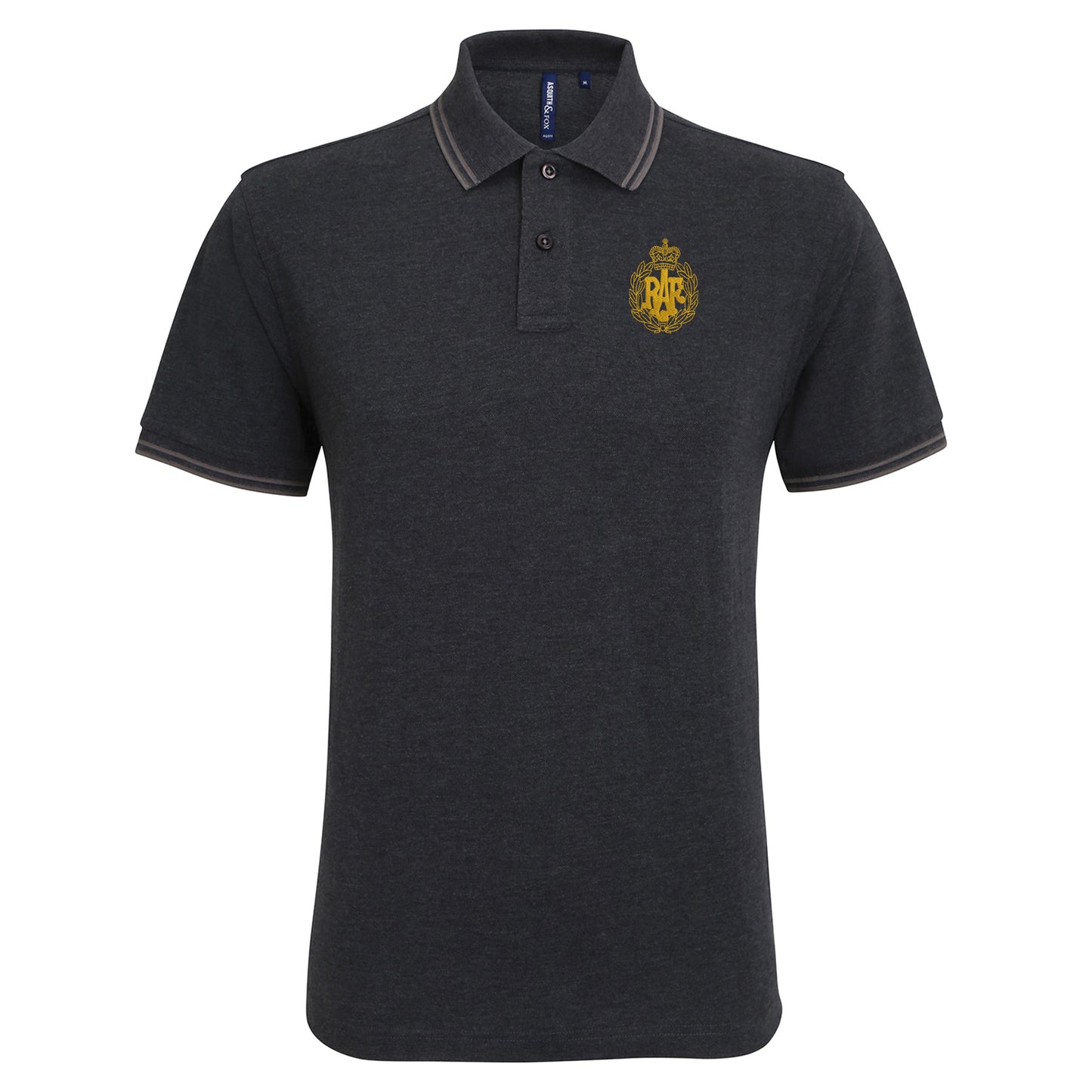 RAF Cap Badge Embroidered Tipped Polo Shirt