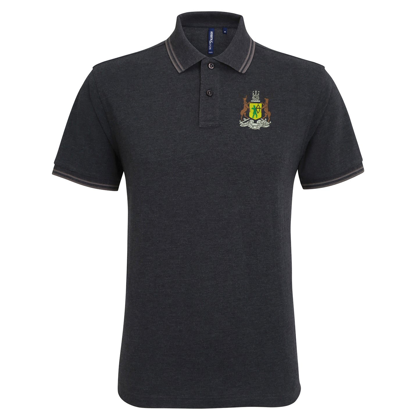 Retro Notts County 1962 Embroidered Tipped Polo Shirt