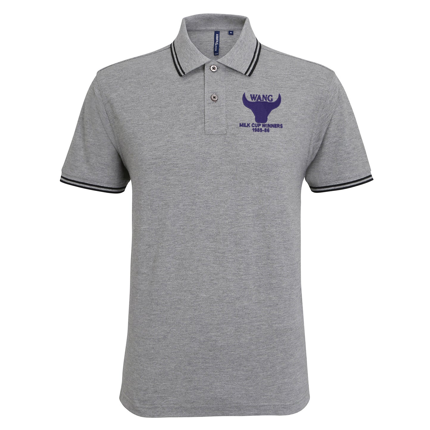 Retro Oxford Milk Cup Winners 1985-86 Embroidered Tipped Polo Shirt