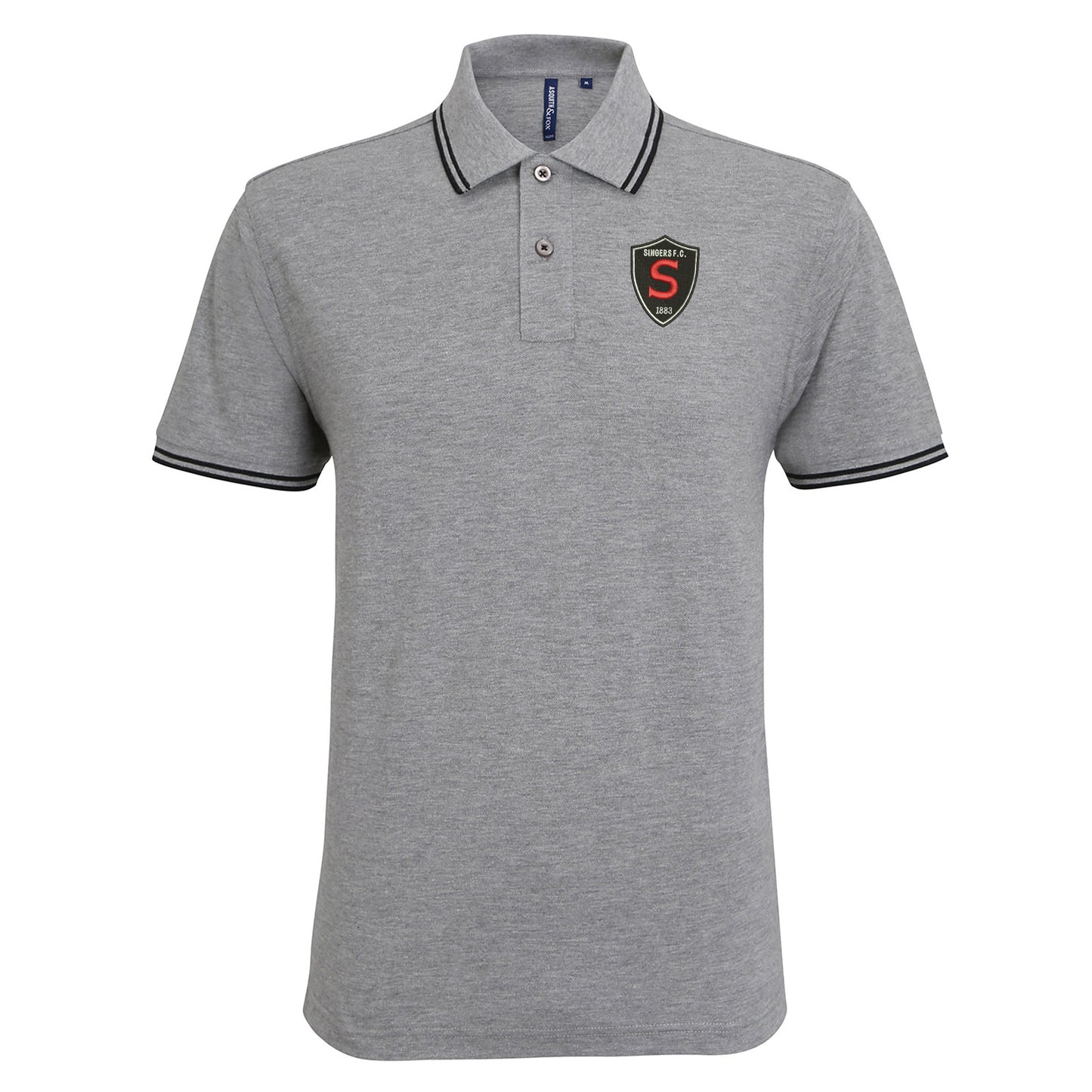 Retro Singers FC Embroidered Tipped Polo Shirt