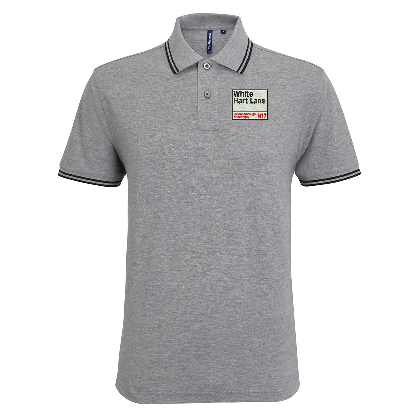 Retro White Hart Lane Tipped Polo Shirt