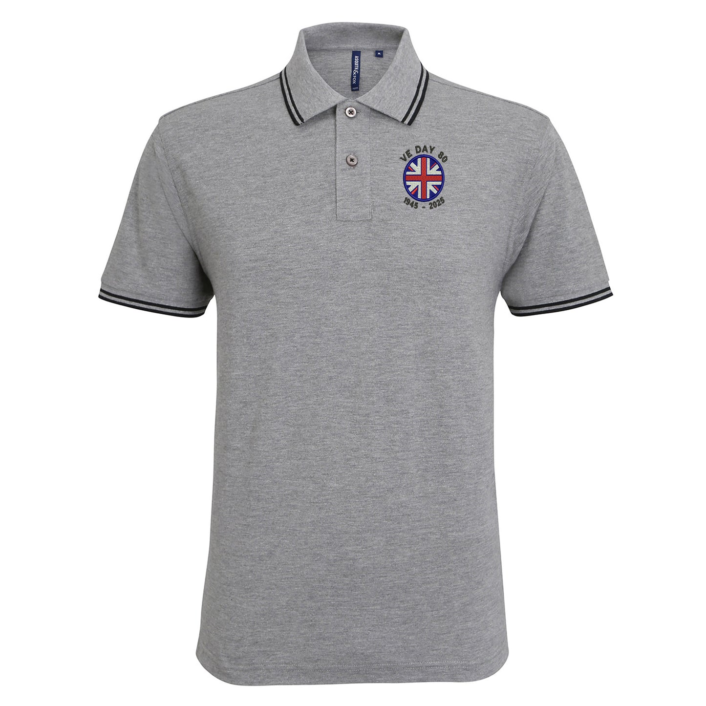VE Day 80 1945-2025 Tipped Polo Shirt