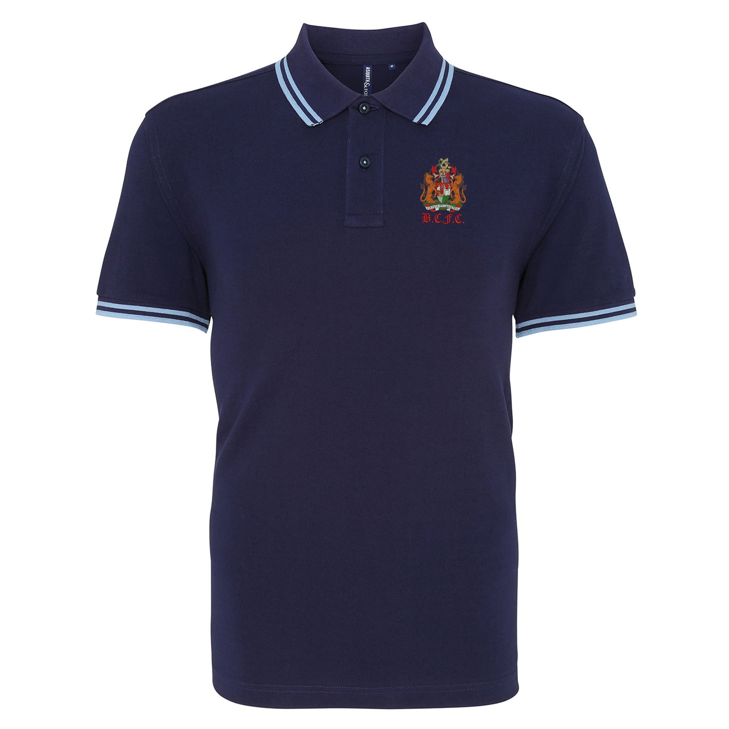 Retro Bristol City 1950s Embroidered Tipped Polo Shirt