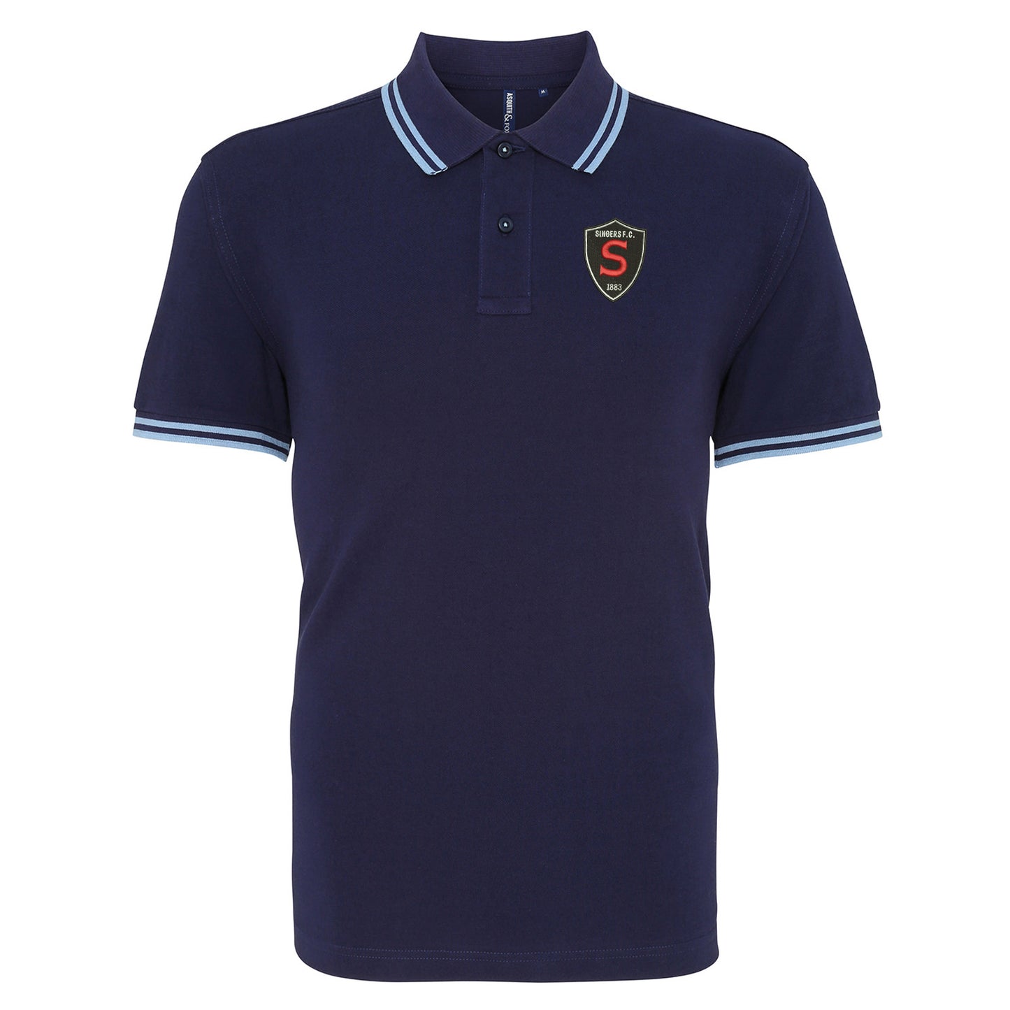 Retro Singers FC Embroidered Tipped Polo Shirt