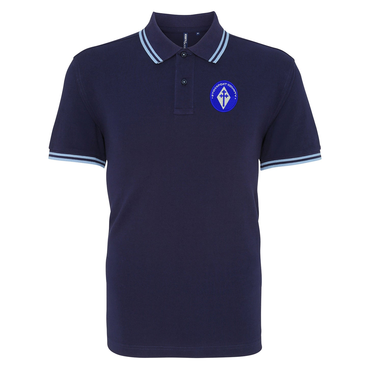 Retro Stockport 1978 Embroidered Tipped Polo Shirt