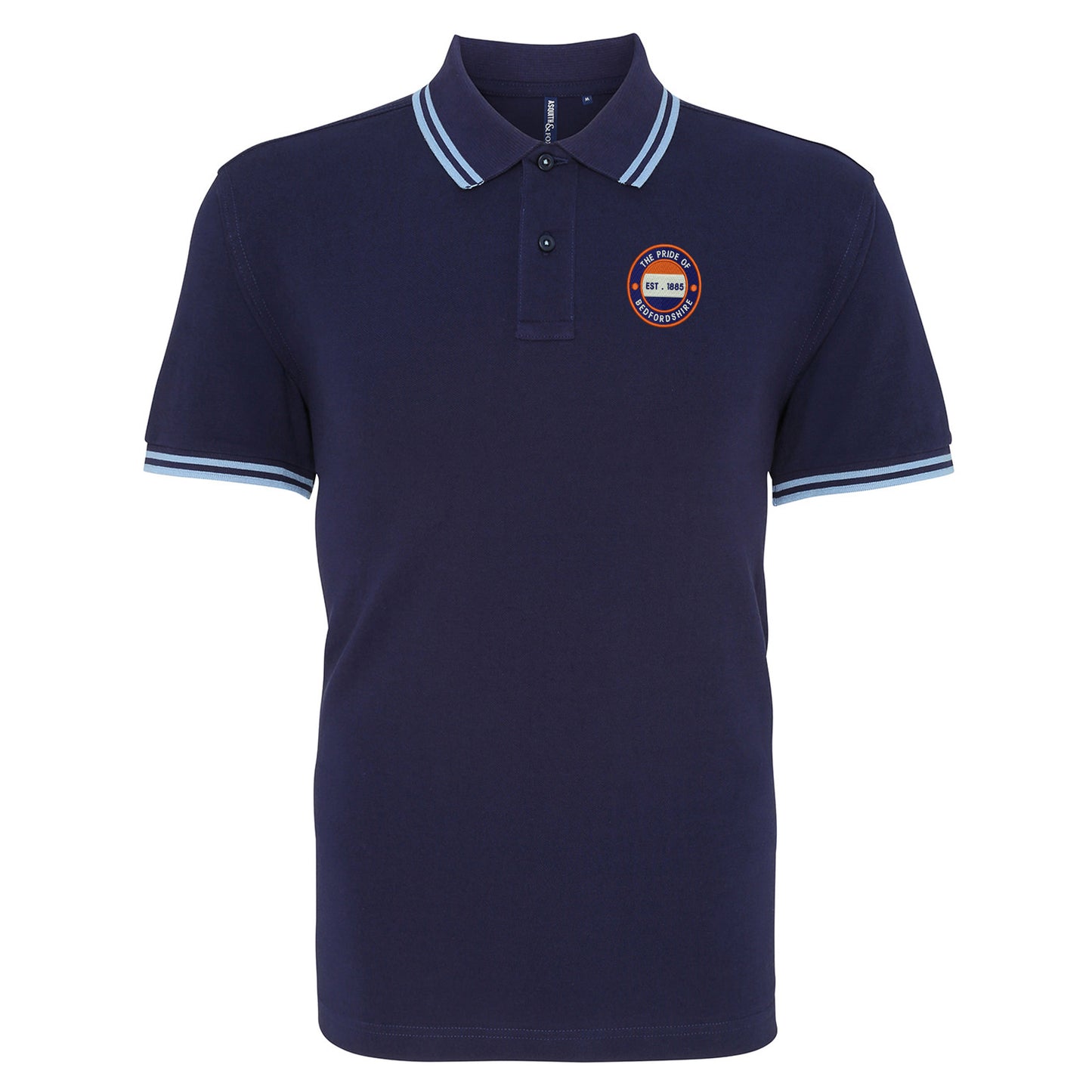 Luton Pride of Bedfordshire Embroidered Tipped Polo Shirt