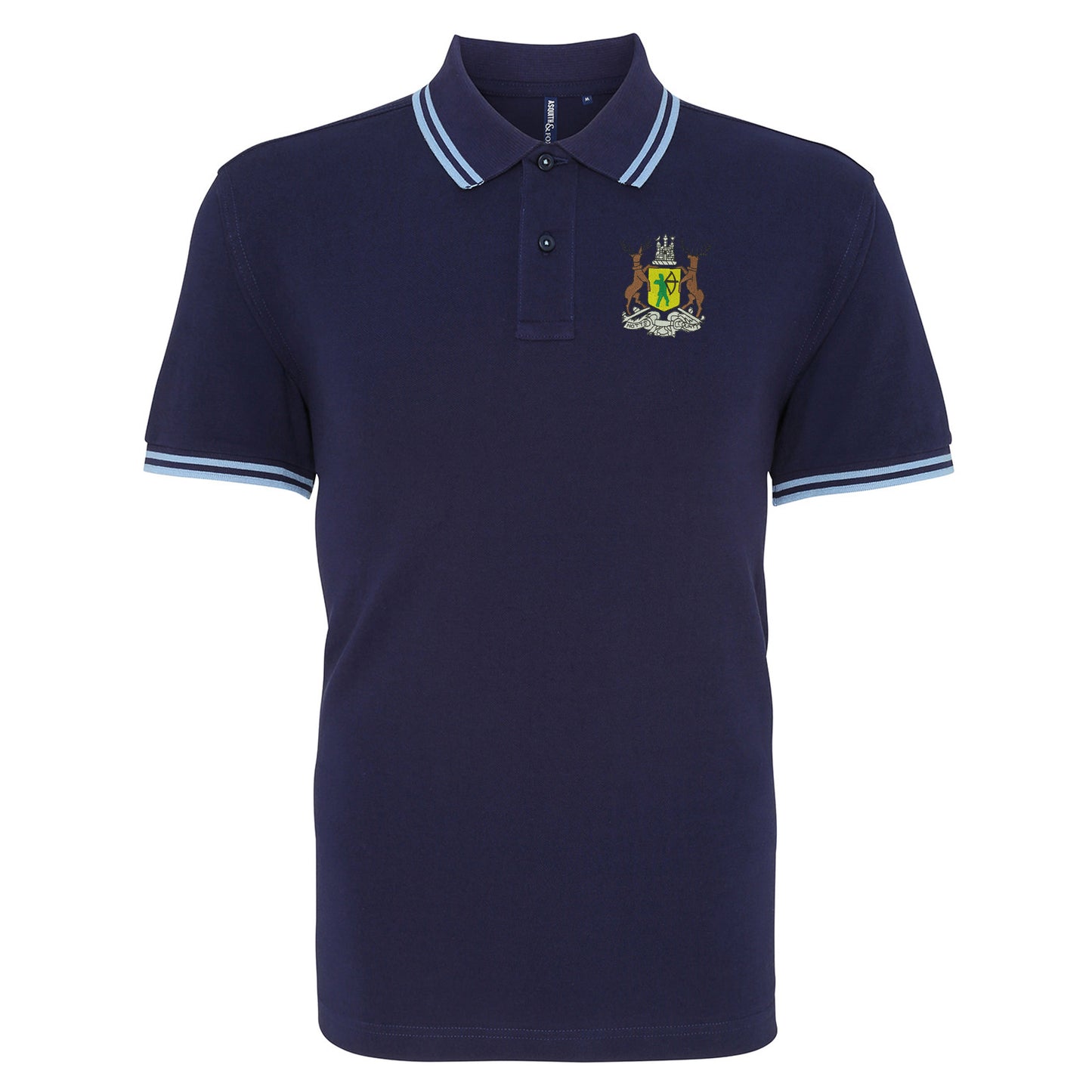 Retro Notts County 1962 Embroidered Tipped Polo Shirt