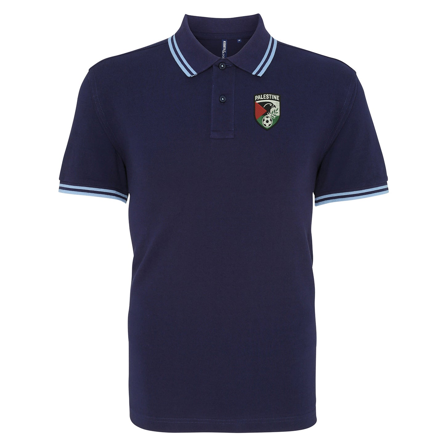 Palestine Football Tipped Polo Shirt