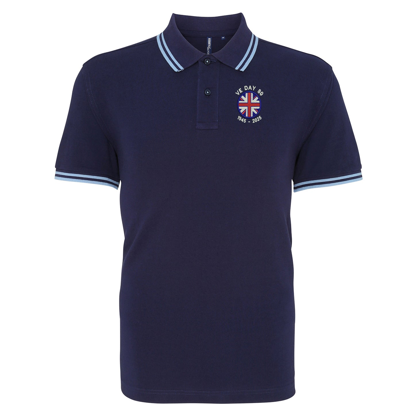 VE Day 80 1945-2025 Tipped Polo Shirt