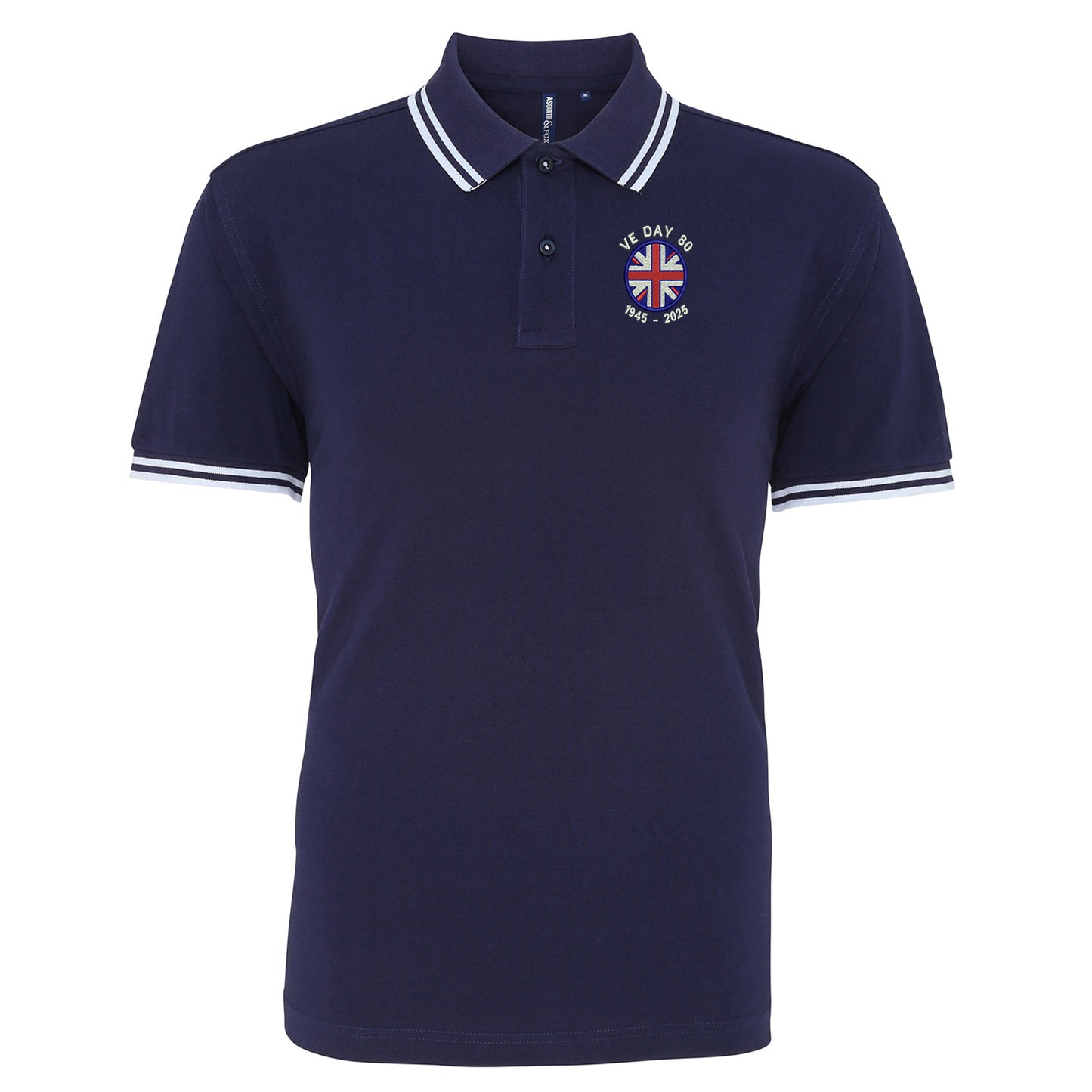 VE Day 80 1945-2025 Tipped Polo Shirt