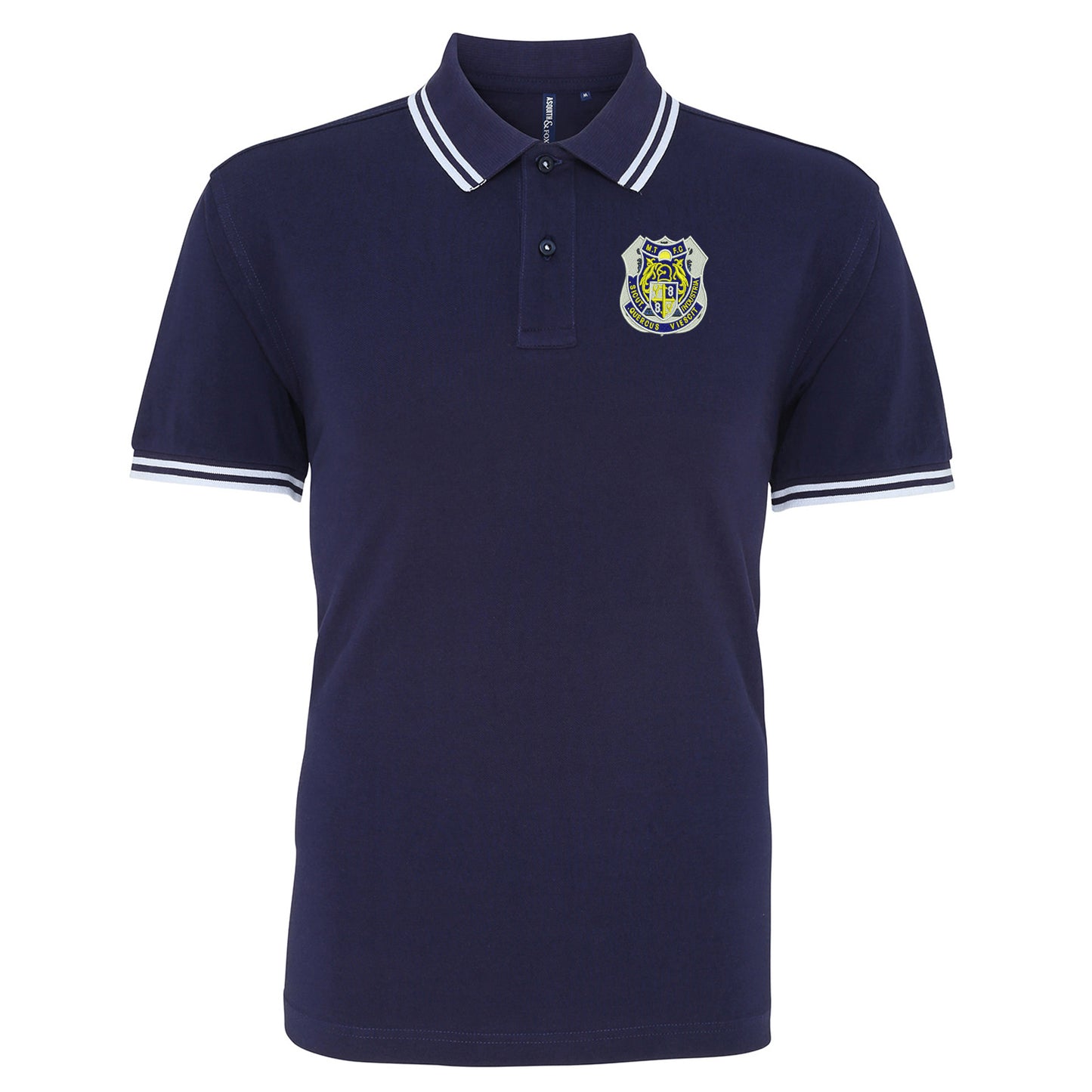 Retro Mansfield 1920s Embroidered Tipped Polo Shirt