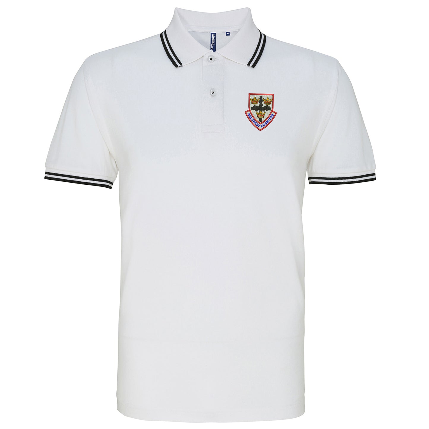 Retro Colchester 1970 Embroidered Tipped Polo Shirt