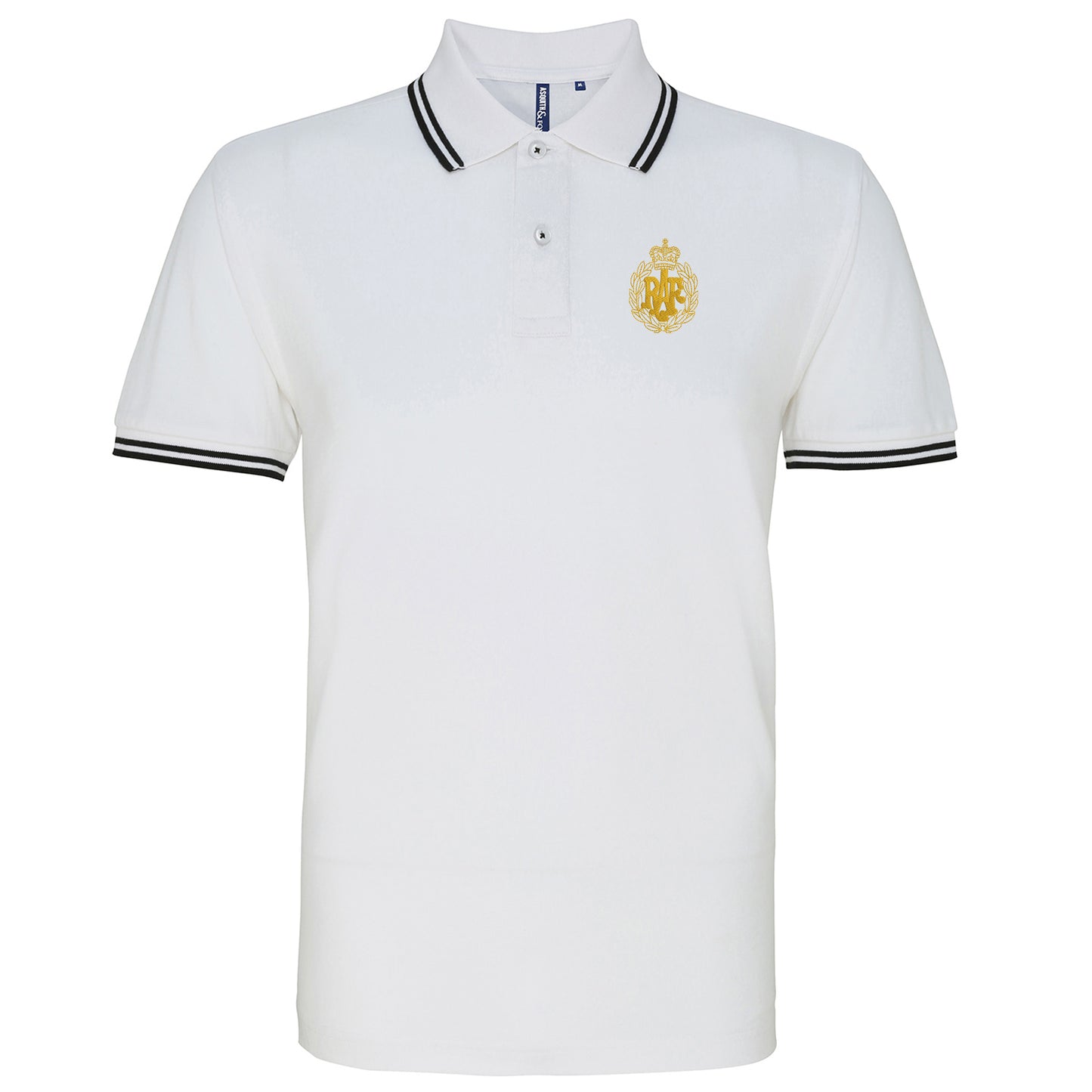 RAF Cap Badge Embroidered Tipped Polo Shirt