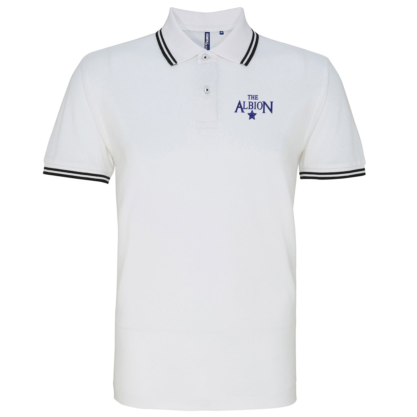 The Albion Embroidered Tipped Polo Shirt