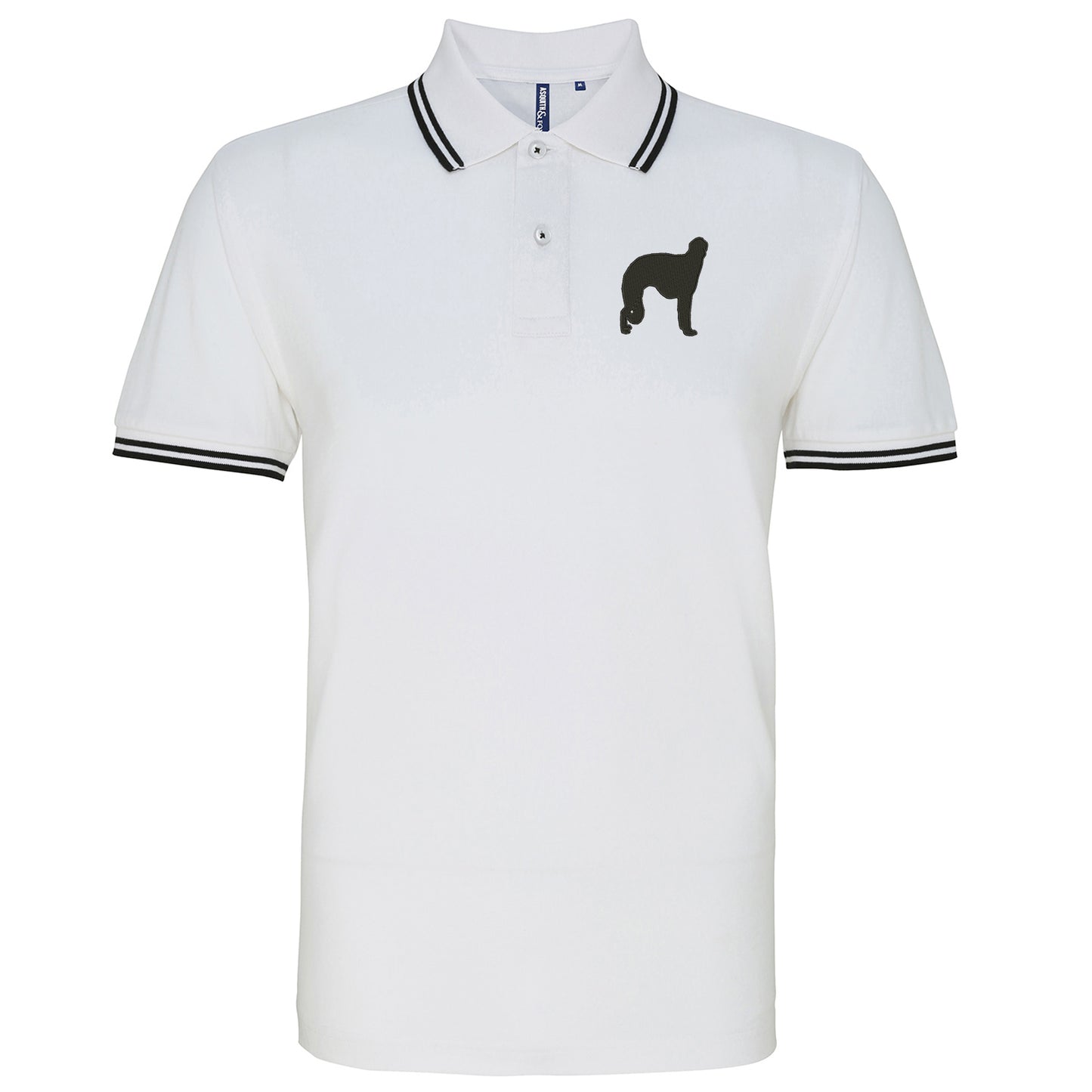Borzoi Embroidered Tipped Polo Shirt
