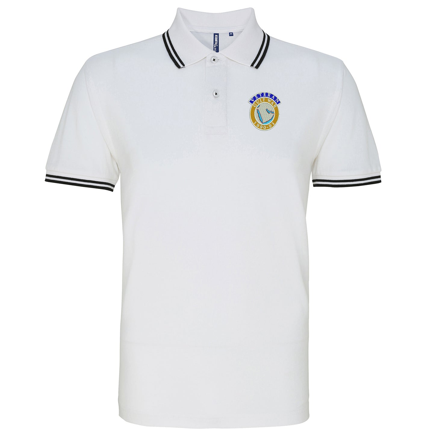 Gulf War Veteran 1990-91 Embroidered Tipped Polo Shirt