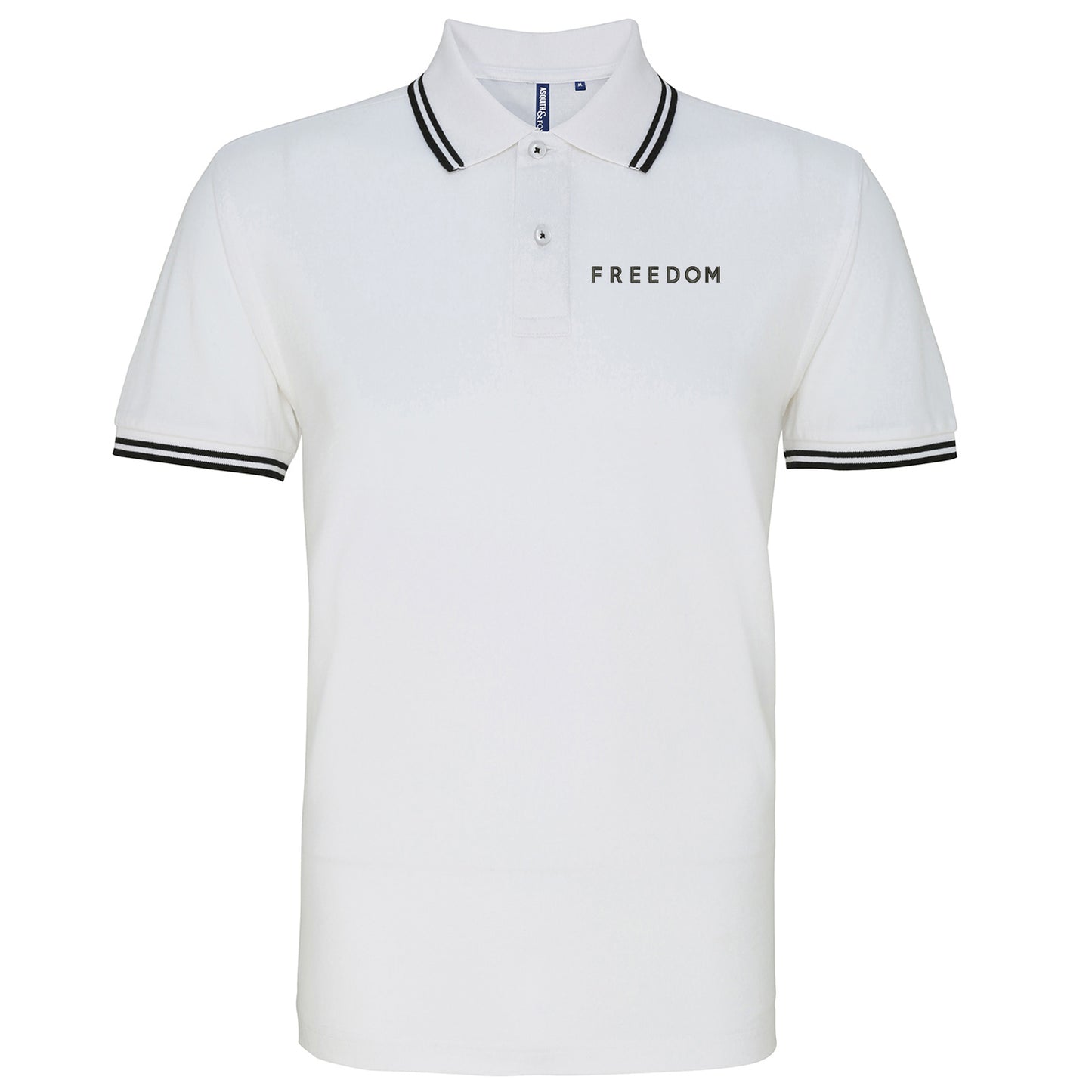 Freedom Charlie Kirk Tipped Polo Shirt