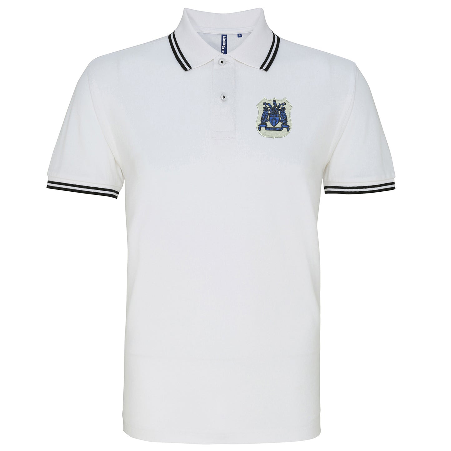 Retro Leeds 1950s Embroidered Tipped Polo Shirt