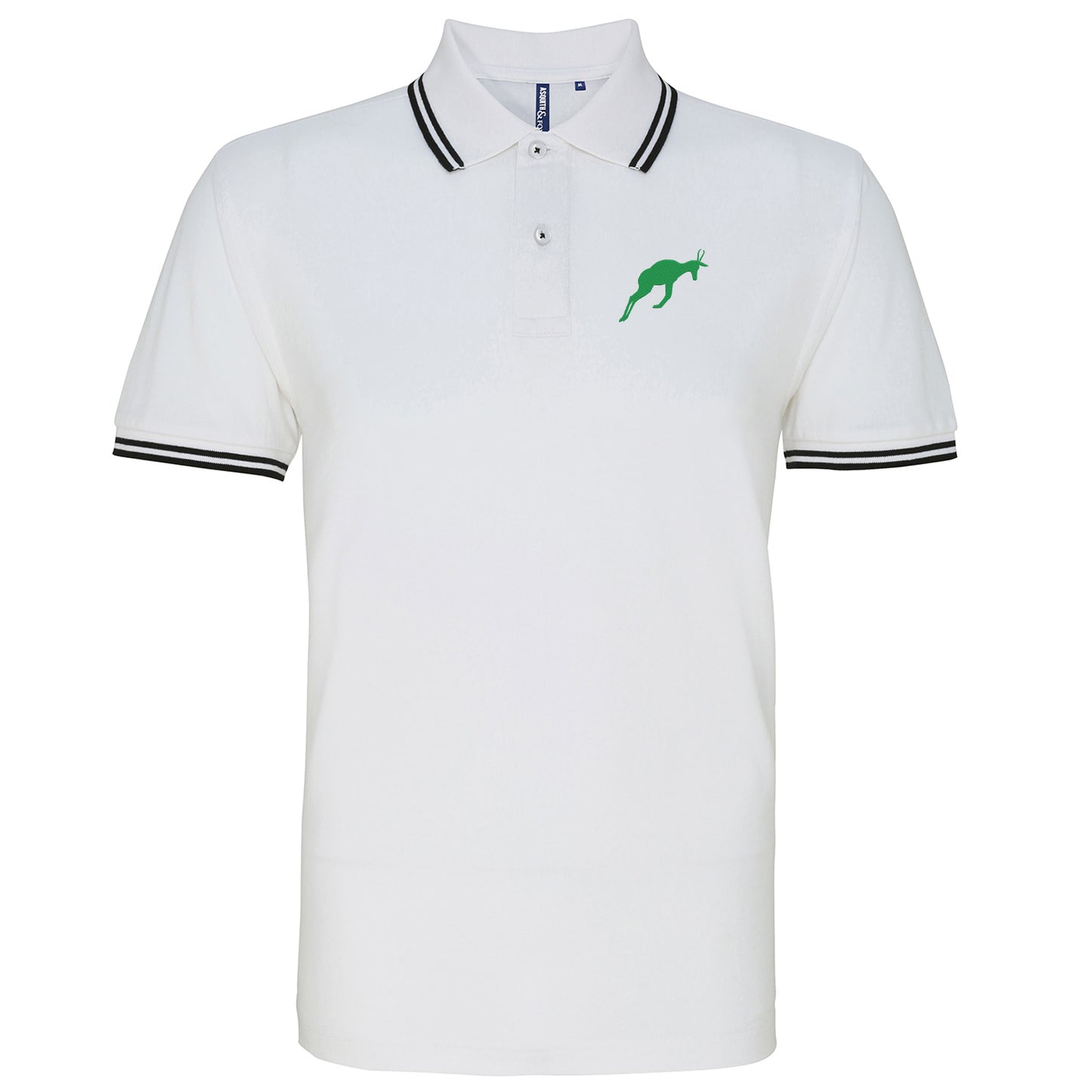 Retro South Africa Rugby 1906 Embroidered Tipped Polo Shirt