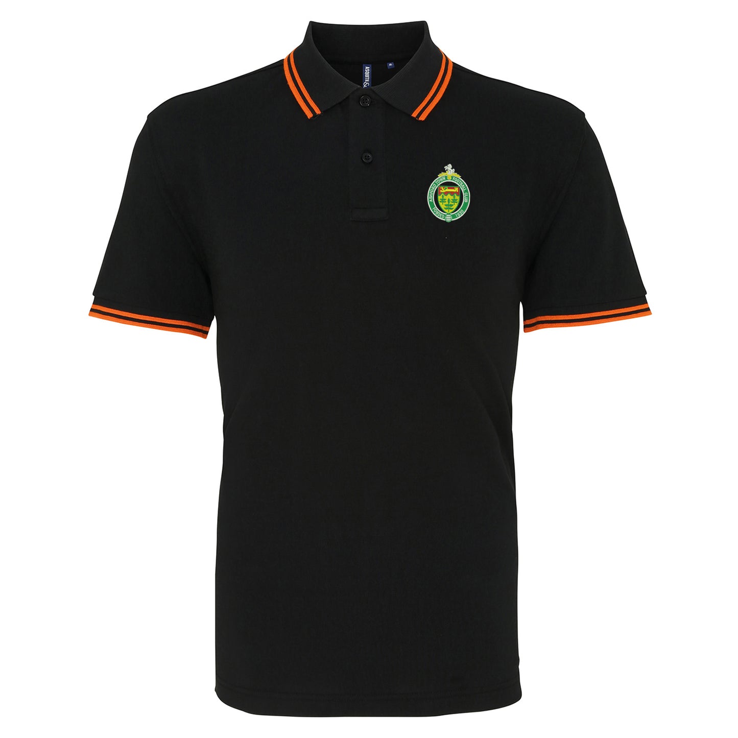 Retro Ashford Town Embroidered Tipped Polo Shirt