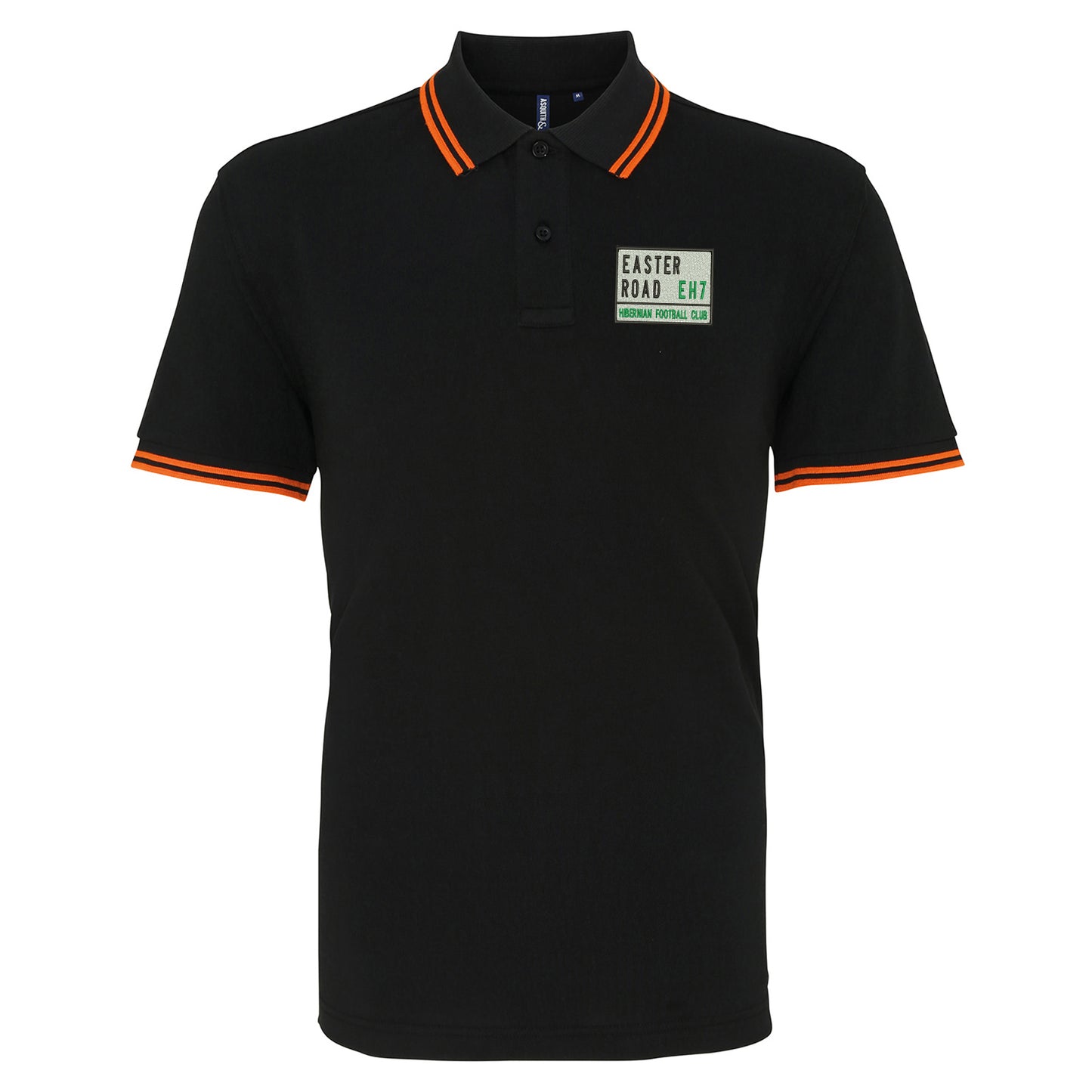 Easter Road EH7 Embroidered Tipped Polo Shirt