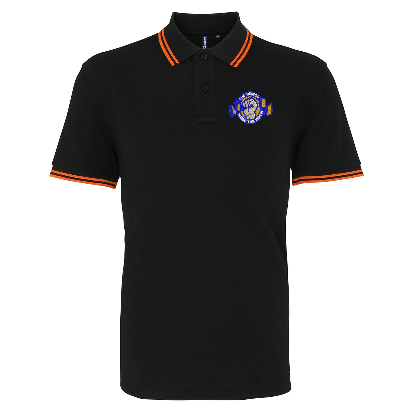 The Rhinos Keep The Faith Embroidered Tipped Polo Shirt