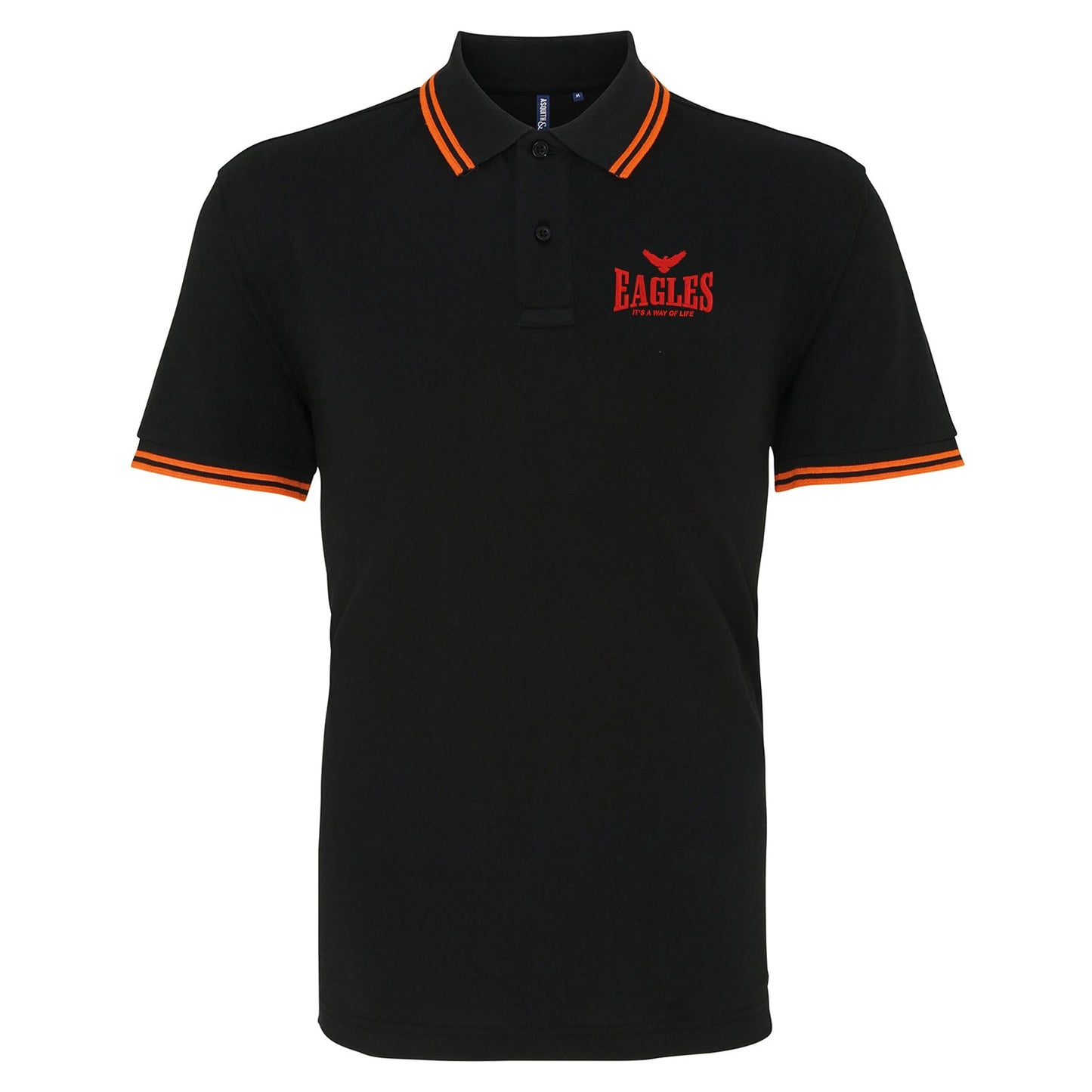 Eagles It's a Way of Life Embroidered Tipped Polo Shirt