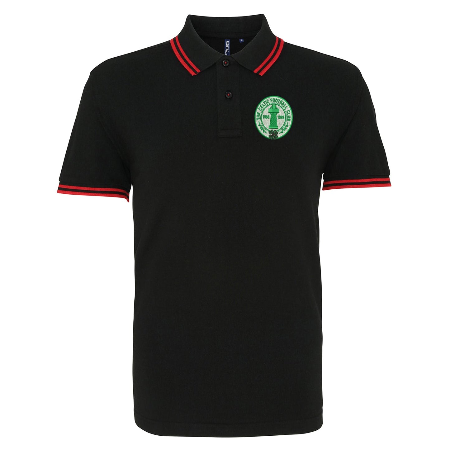 Retro Celtic Centenary Embroidered Tipped Polo Shirt