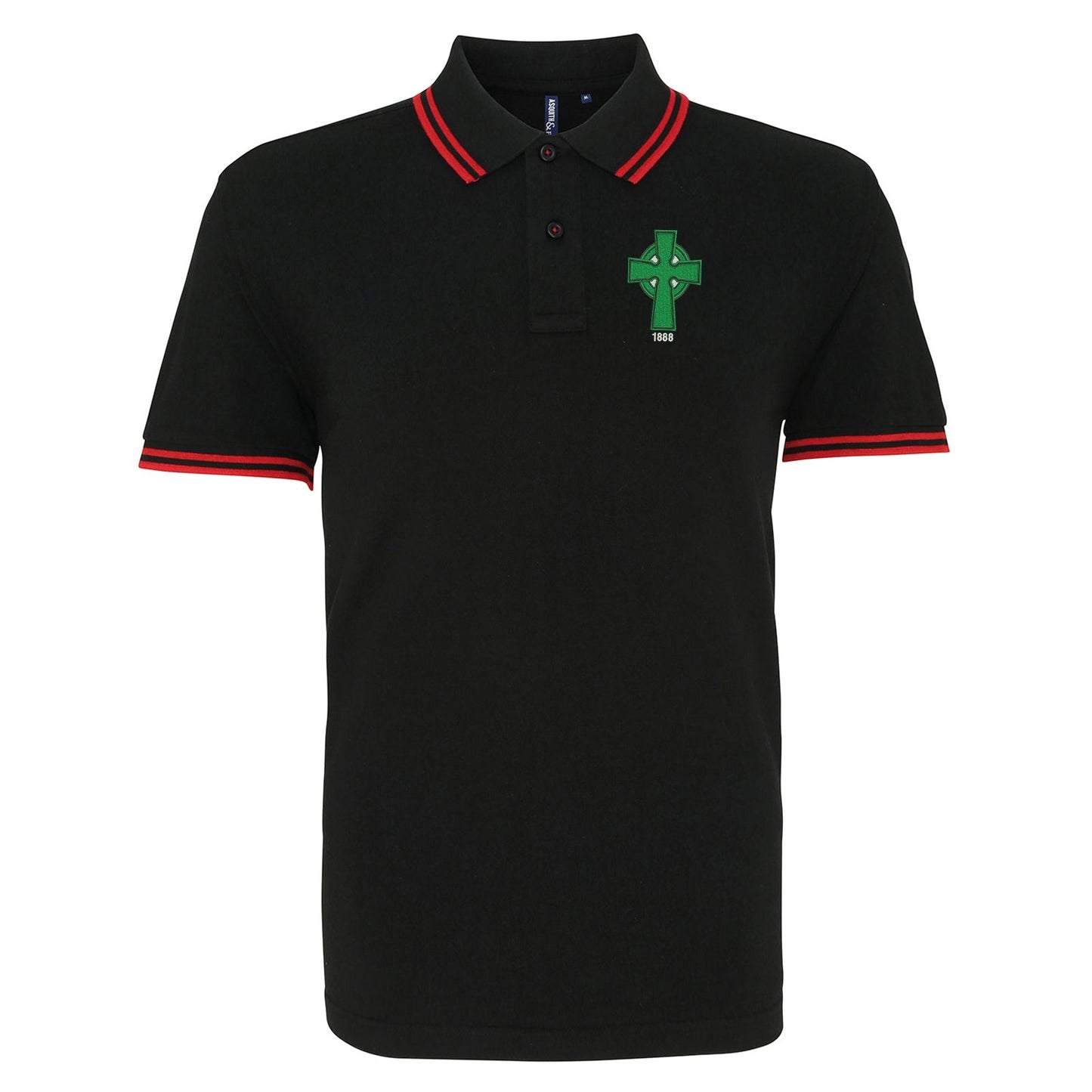 Retro Celtic 1888 Embroidered Tipped Polo Shirt