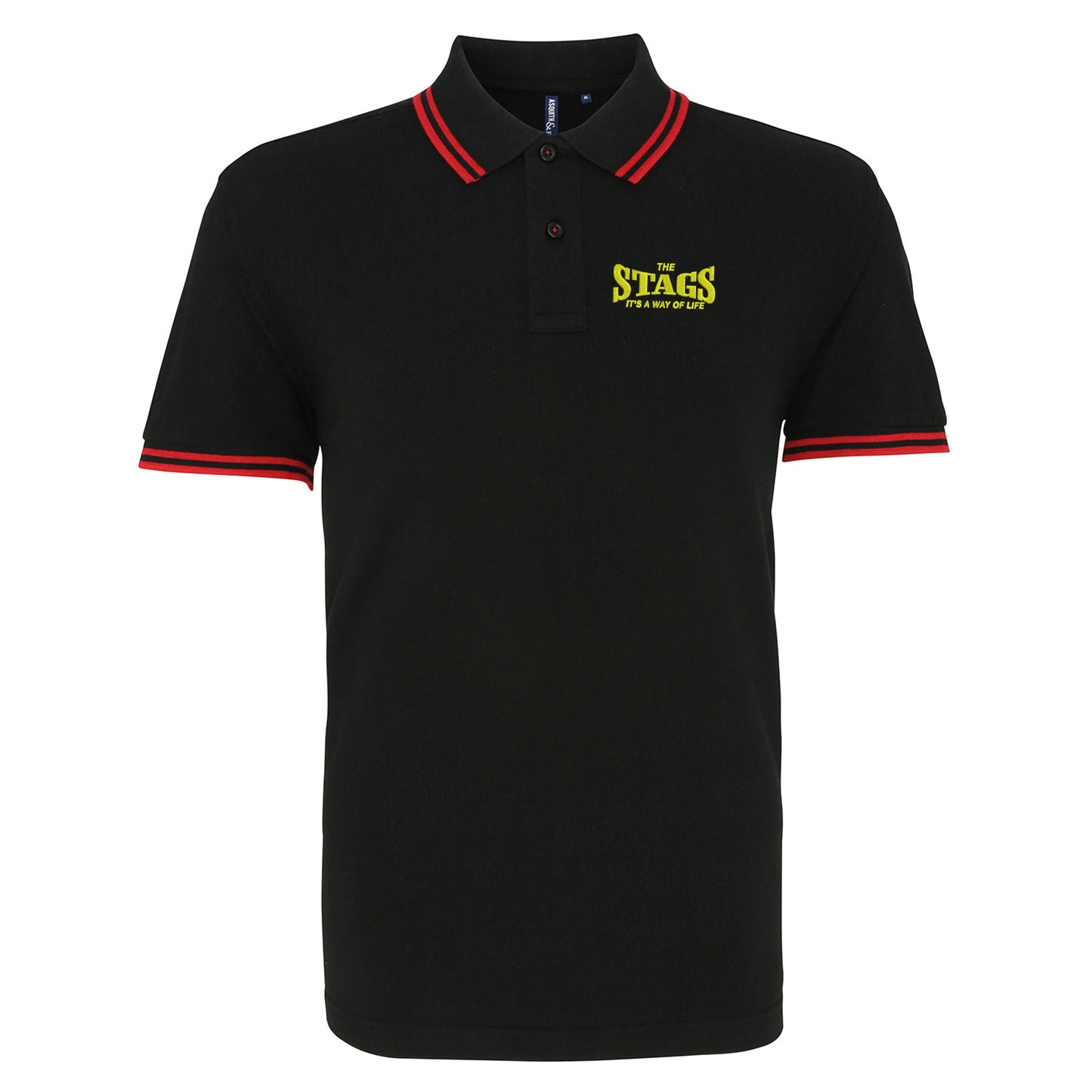 The Stags It's a Way of Life Embroidered Tipped Polo Shirt