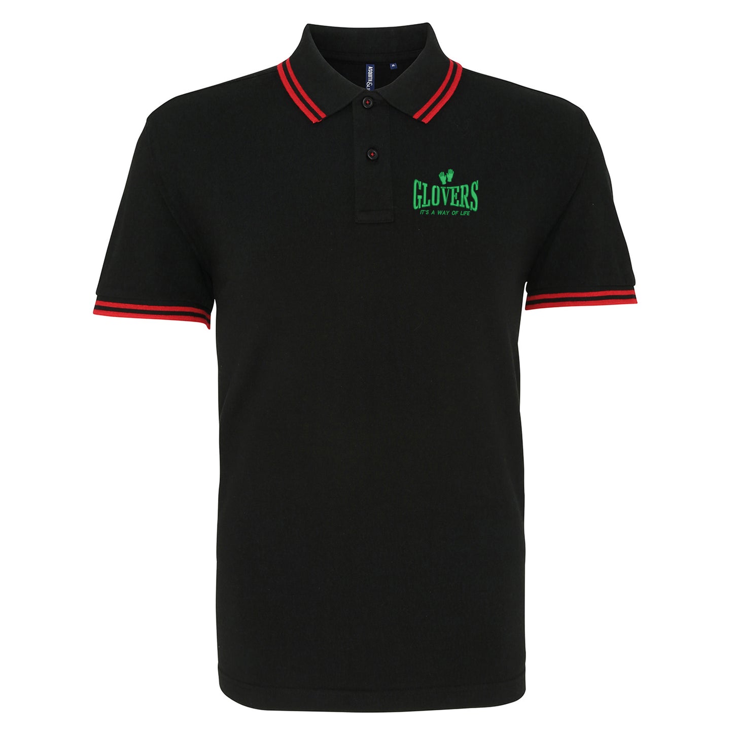 Glovers It's a Way of Life Embroidered Tipped Polo Shirt