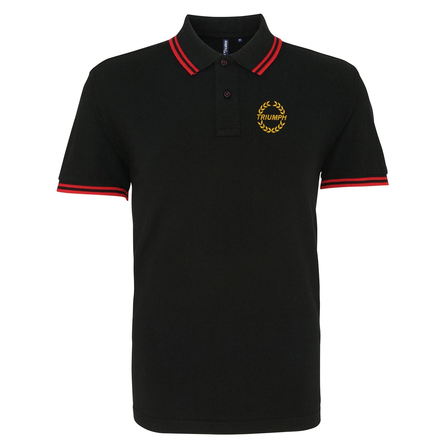 TrI'mph Motor Company Embroidered Tipped Polo Shirt
