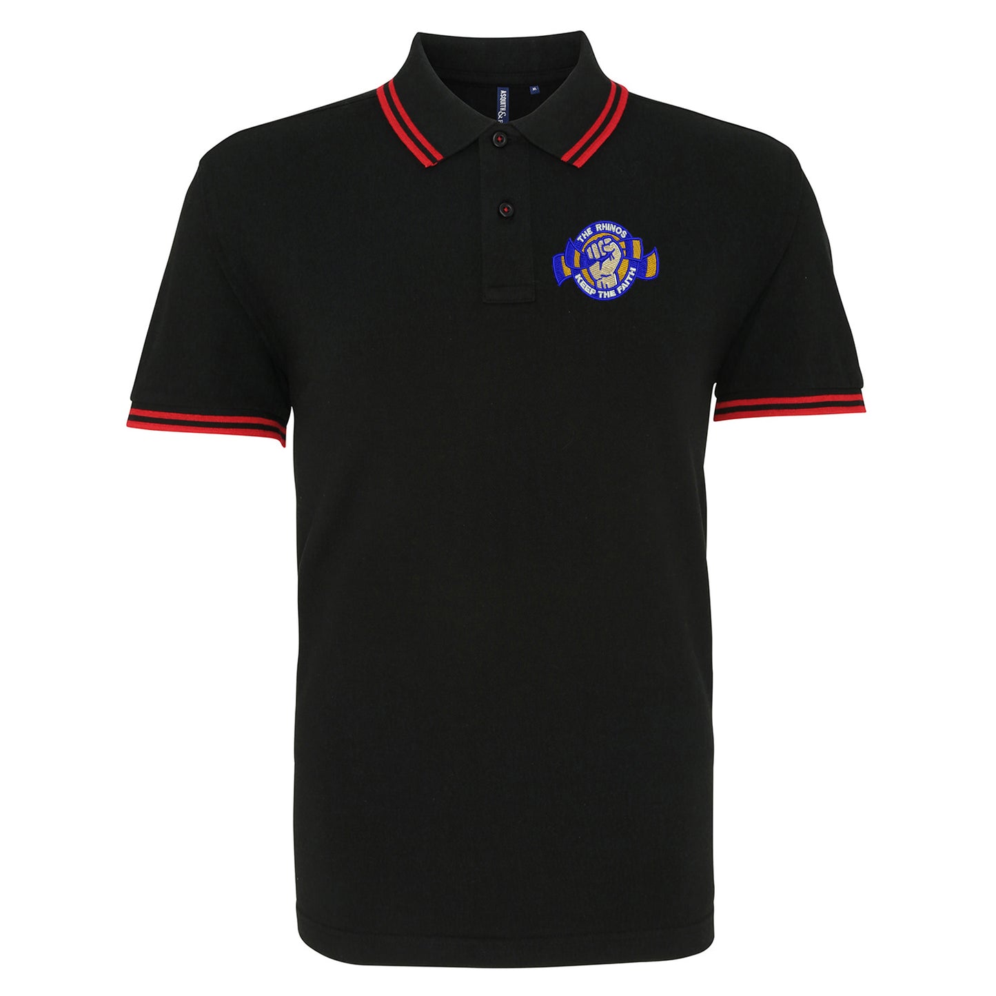 The Rhinos Keep The Faith Embroidered Tipped Polo Shirt